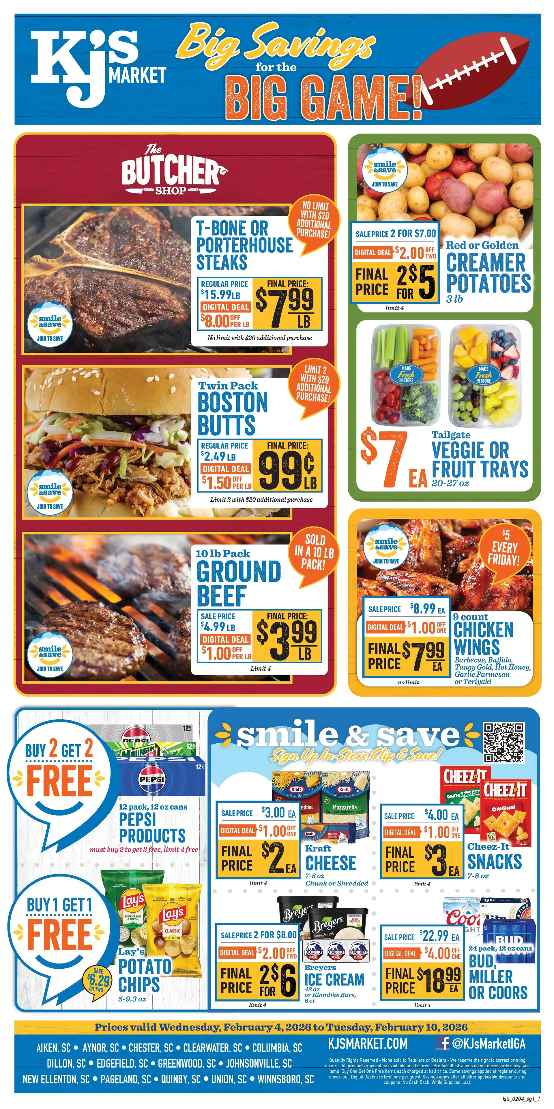 Weekly ad KJ´s Market Sales from February 4 to February 10 2026 - Page 1