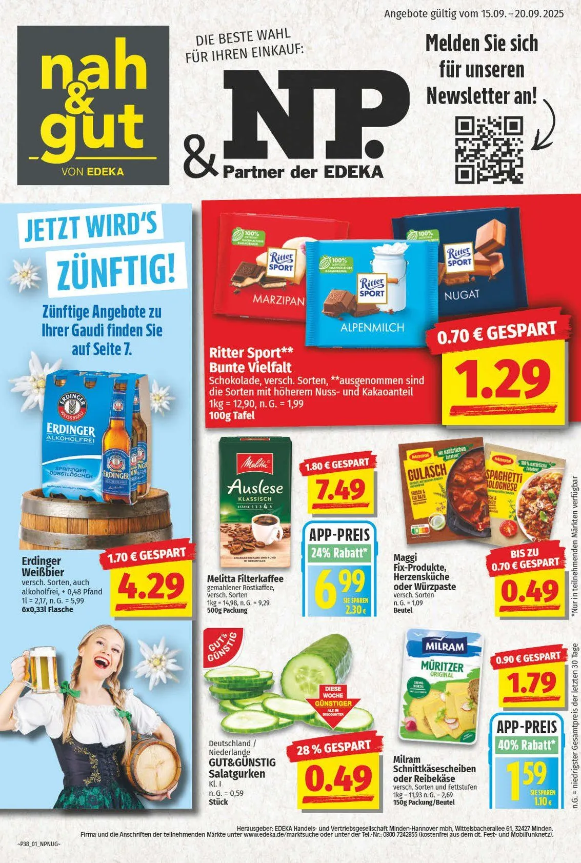 NP Discount Angebote von 14. September bis 19. September 2025 - Prospekt seite 1