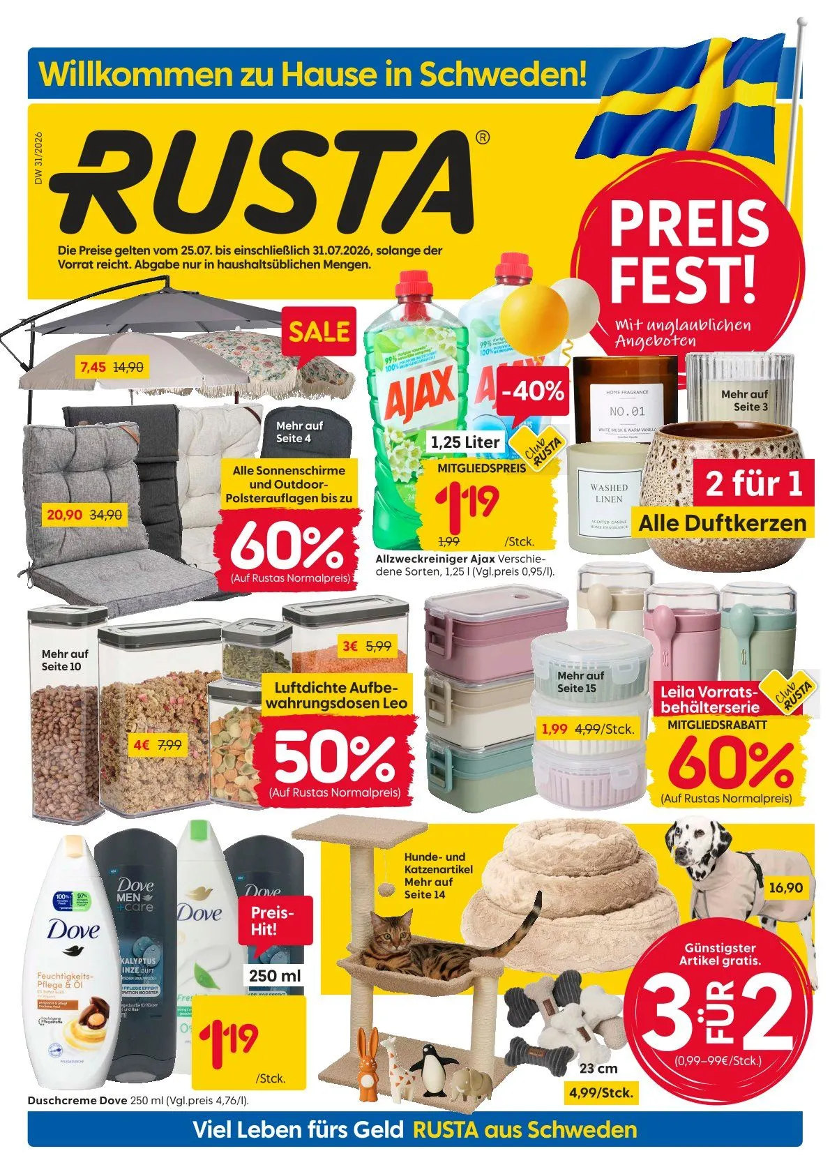 Rusta Angebote von 25. Juli bis 31. Juli 2026 - Prospekt seite 1