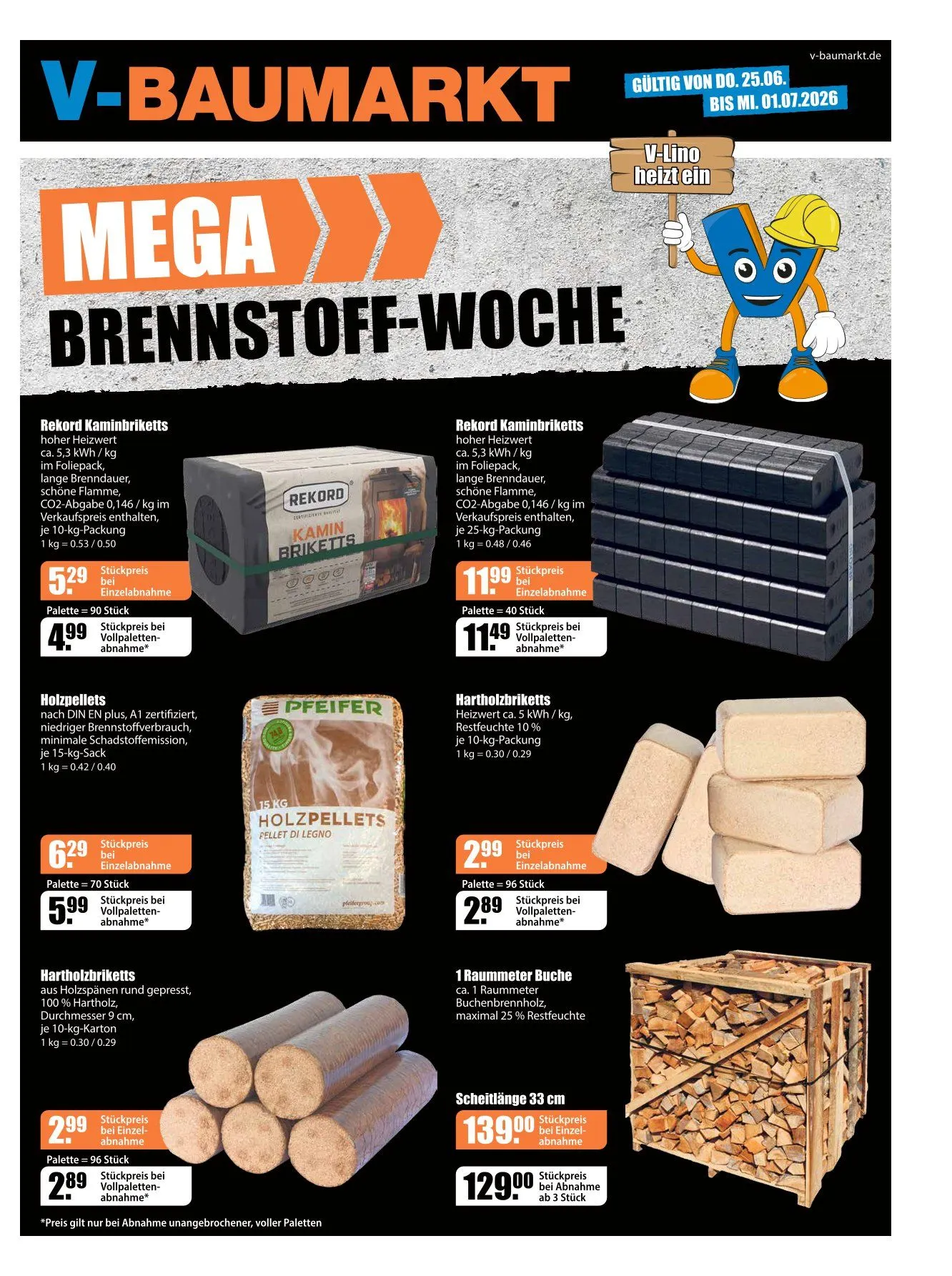 V-Baumarkt Angebote von 25. Juni bis 1. Juli 2026 - Prospekt seite 1
