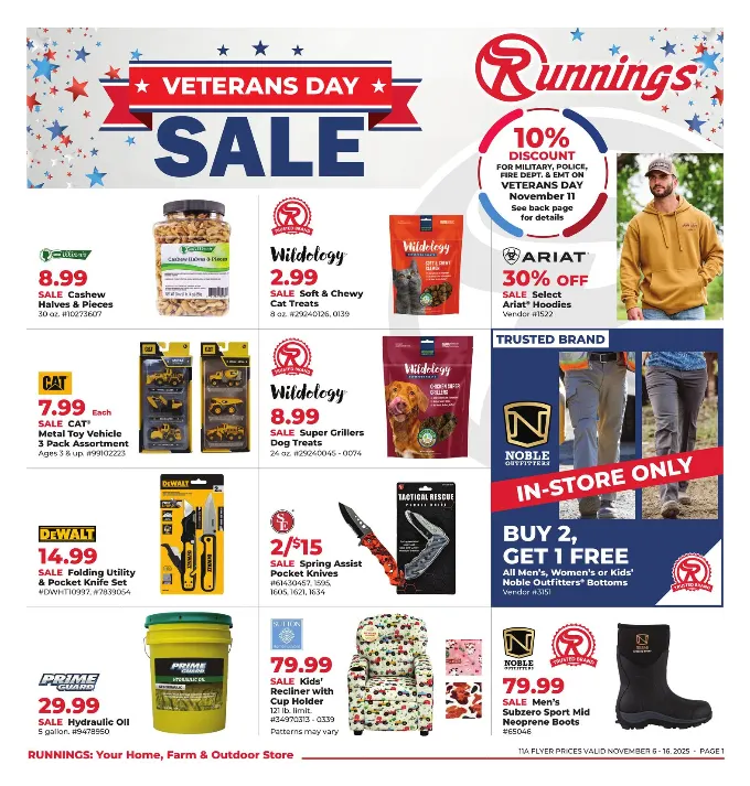 Weekly ad Runnings Sales from November 6 to November 16 2025 - Page 1