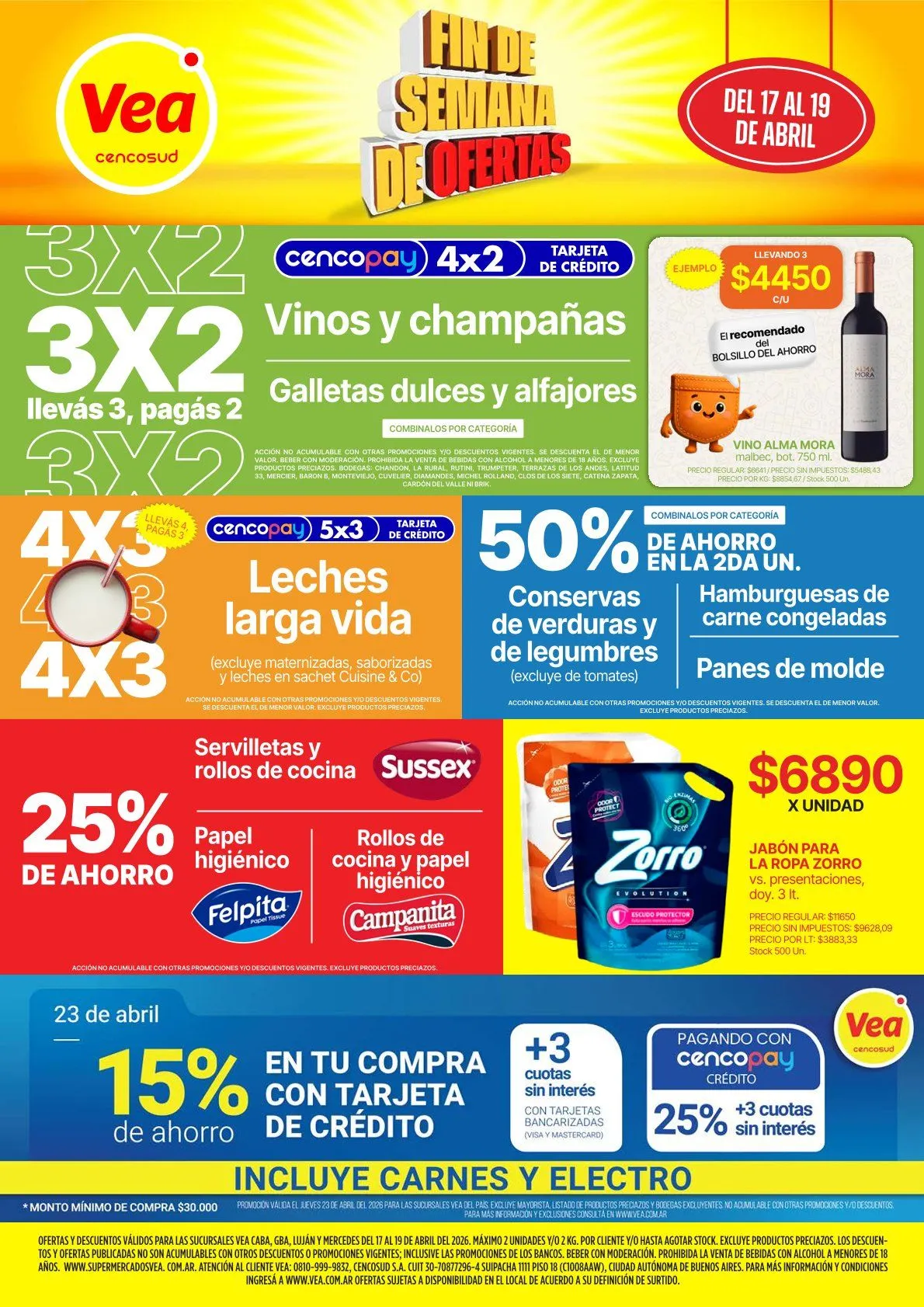 Ofertas de  Vea Ofertas 17 de abril al 19 de abril 2026 - Página 1 del catálogo