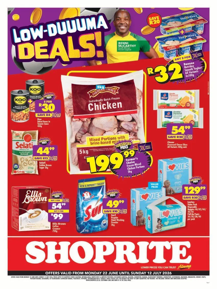 Weekly promotion Shoprite Sales spanning from June 22 to July 12 2026 - Page 1 for Catalogue 365
