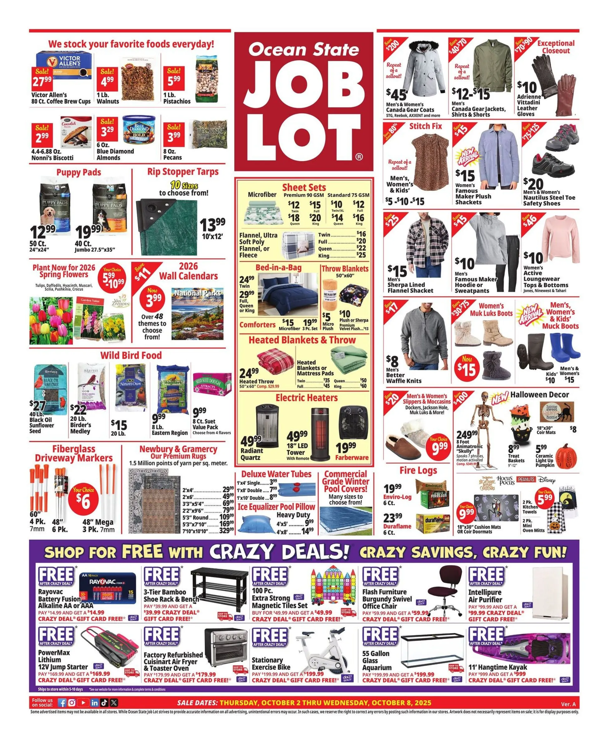 Weekly ad Ocean State Job Sales from October 2 to October 8 2025 - Page 1