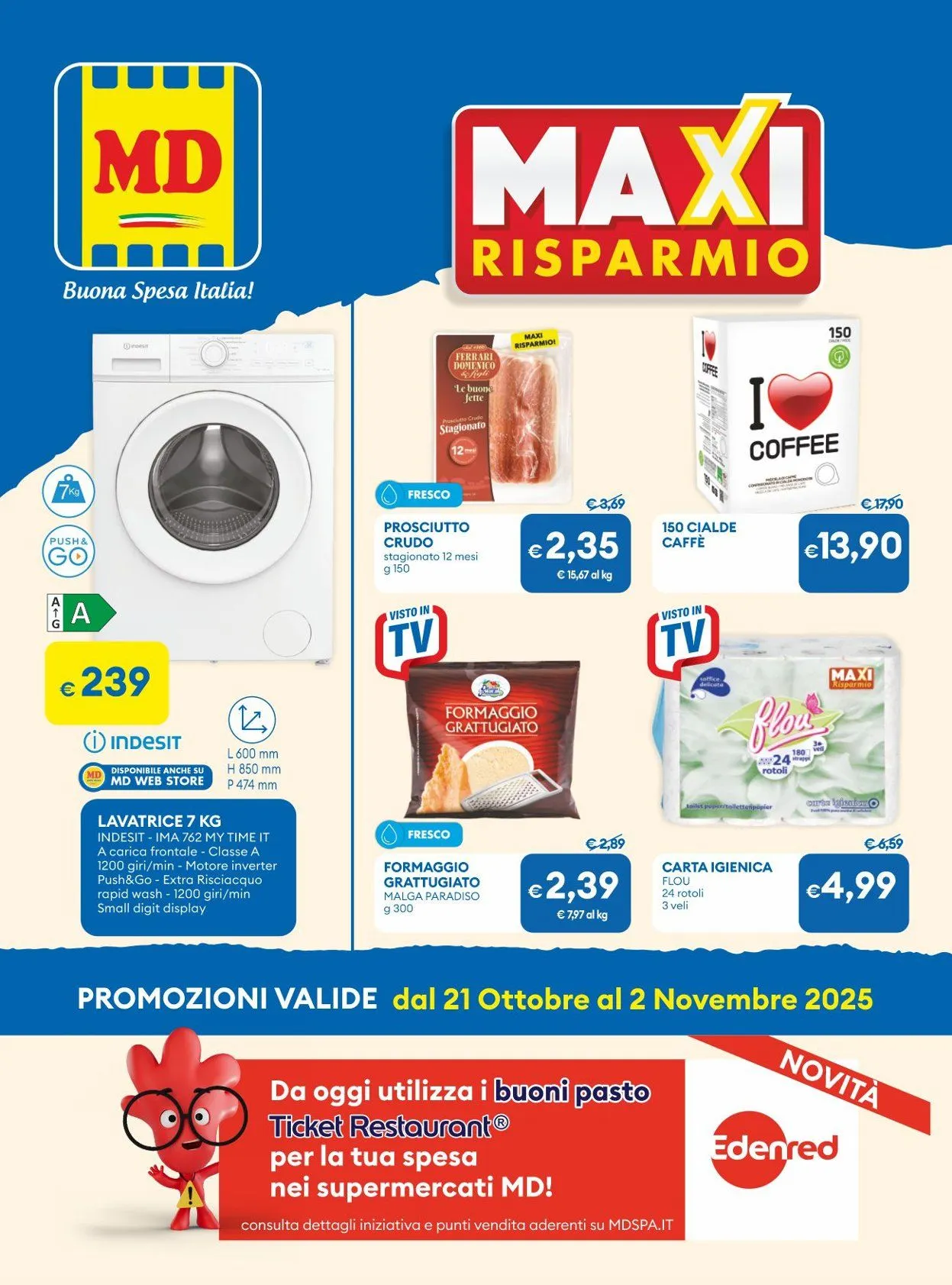 Volantini MD Discount da 21 ottobre a 3 novembre di 2025 - Pagina del volantino 1