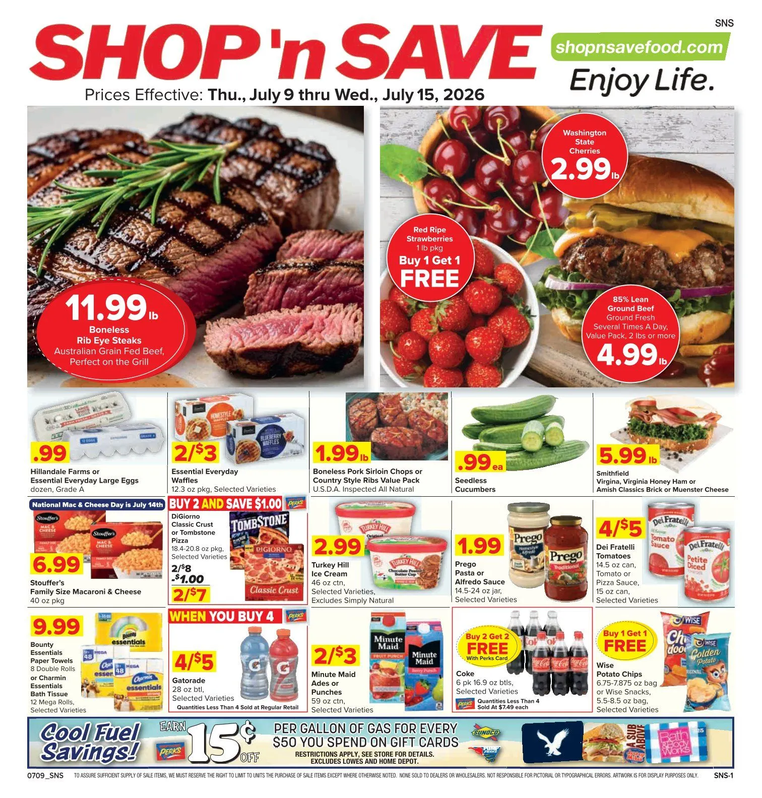 Weekly ad Shop'n Save Sales from July 9 to July 15 2026 - Page 1