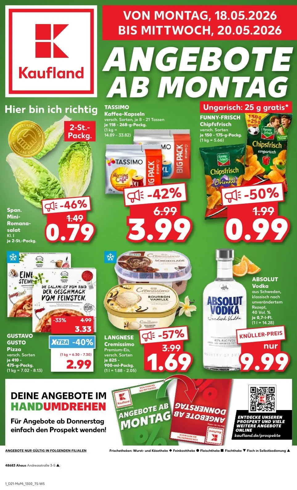 Kaufland Angebote von 18. Mai bis 20. Mai 2026 - Prospekt seite 1