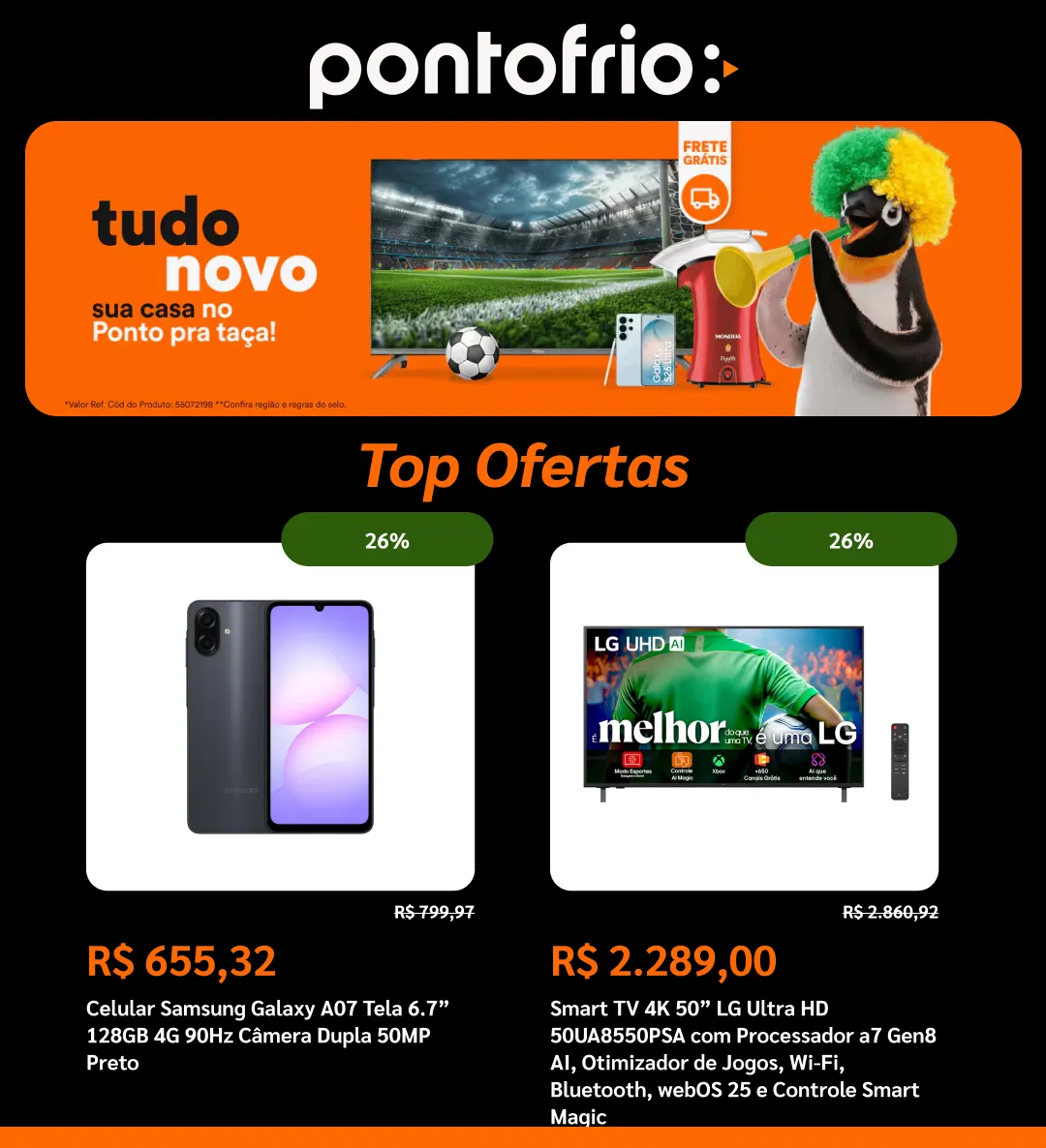 Encarte de Ponto Frio Ofertas 10 de junho até 29 de junho 2026 - Pagina 1