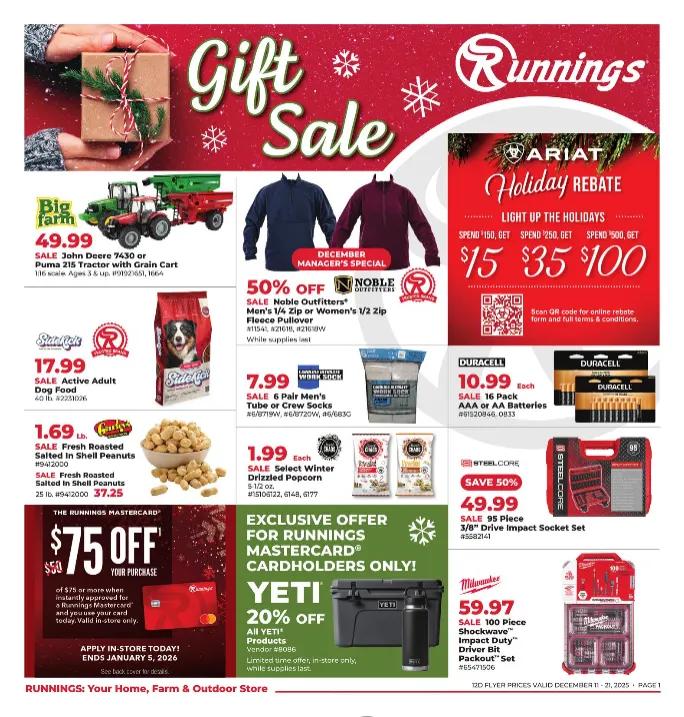 Weekly ad Runnings Sales from December 11 to December 21 2025 - Page 1