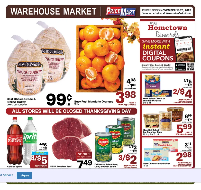 Weekly ad Warehouse Market Sales from November 19 to November 26 2025 - Page 1