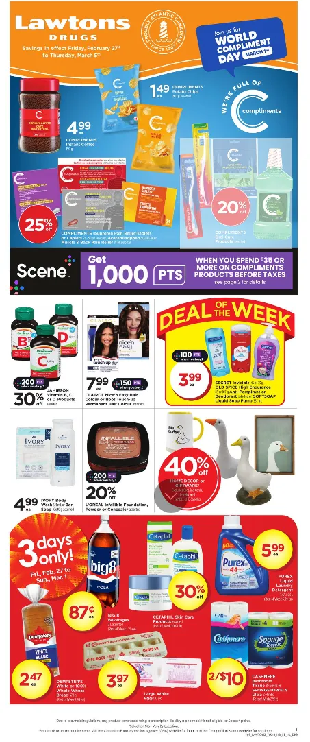 Lawtons Drugs Sales from February 27 to March 5 2026 - flyer page 1