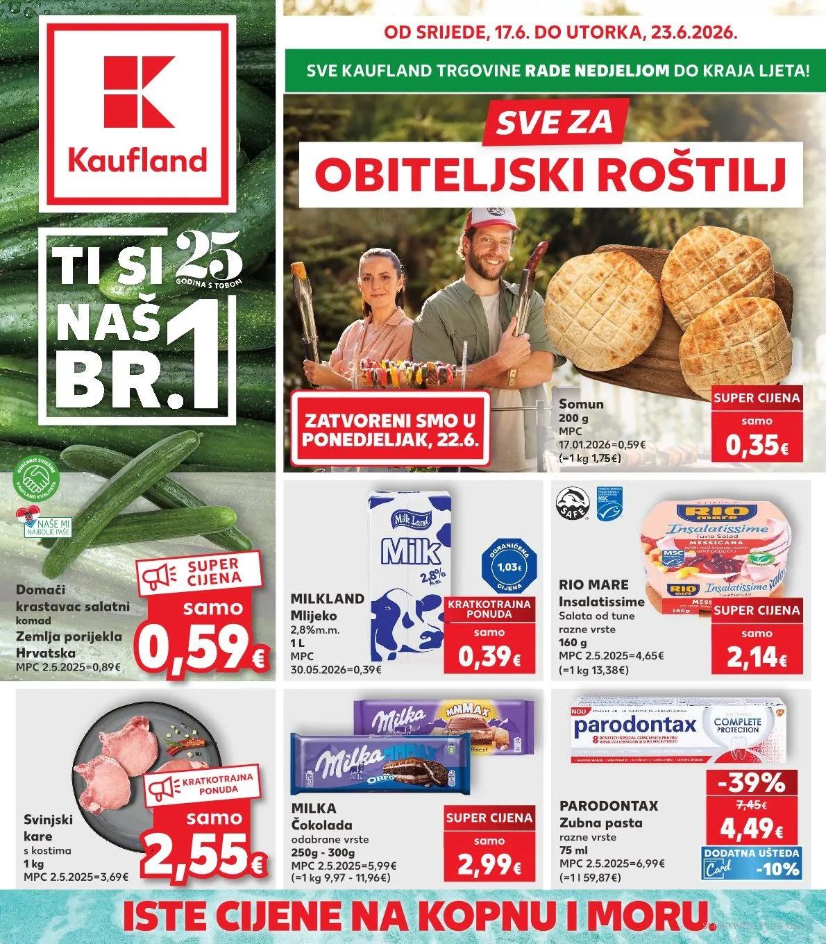 Katalog Kaufland  od 17. lipnja do 23. lipnja 2026. - Pregled Stranica 1