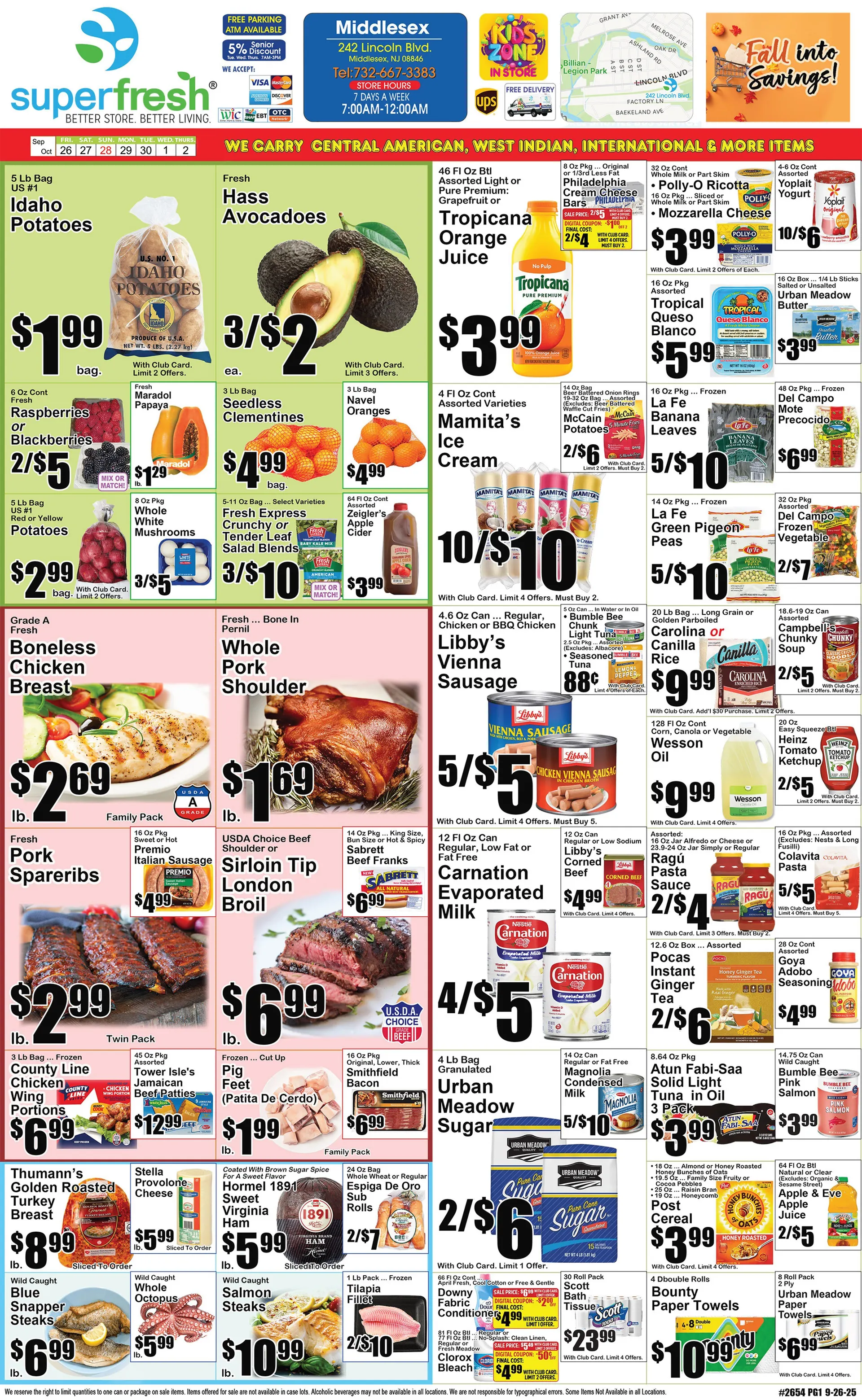 Weekly ad SuperFresh Sales from September 28 to October 2 2025 - Page 1