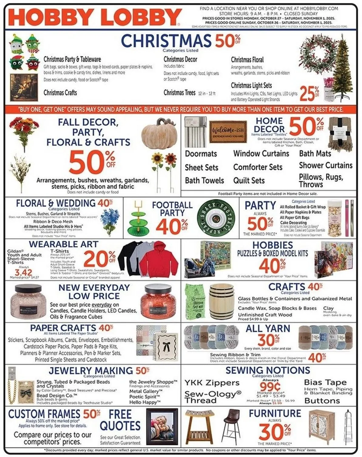 Weekly ad Hobby Lobby Sales from October 27 to November 1 2025 - Page