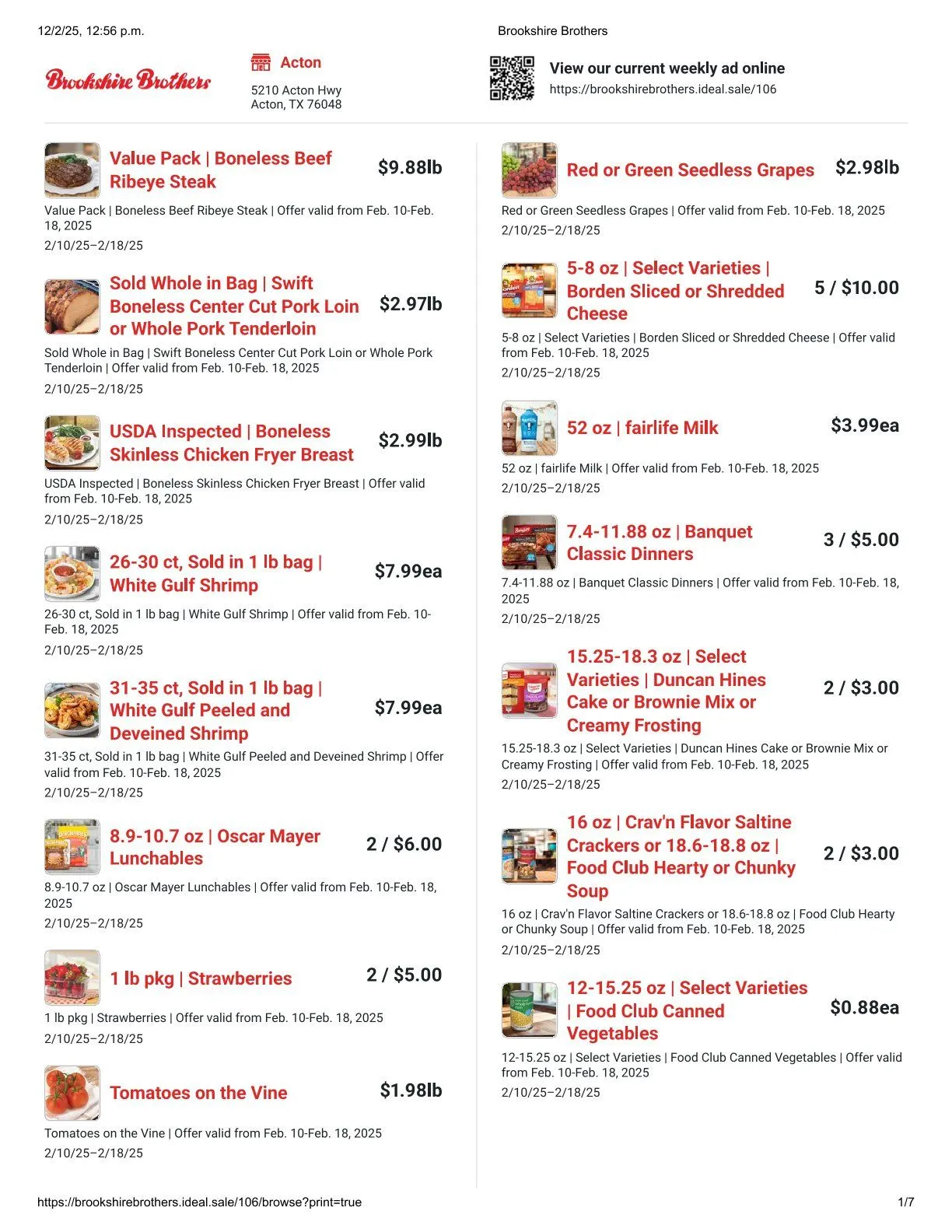 Weekly ad Brookshire Brothers Deals from February 12 to February 16 2025 - Page 