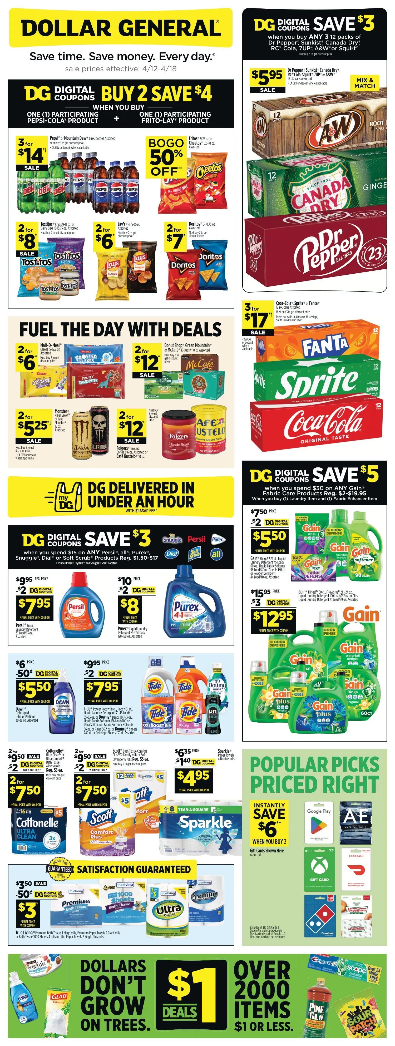 Weekly ad Dollar General Sales from April 12 to April 18 2026 - Page 1
