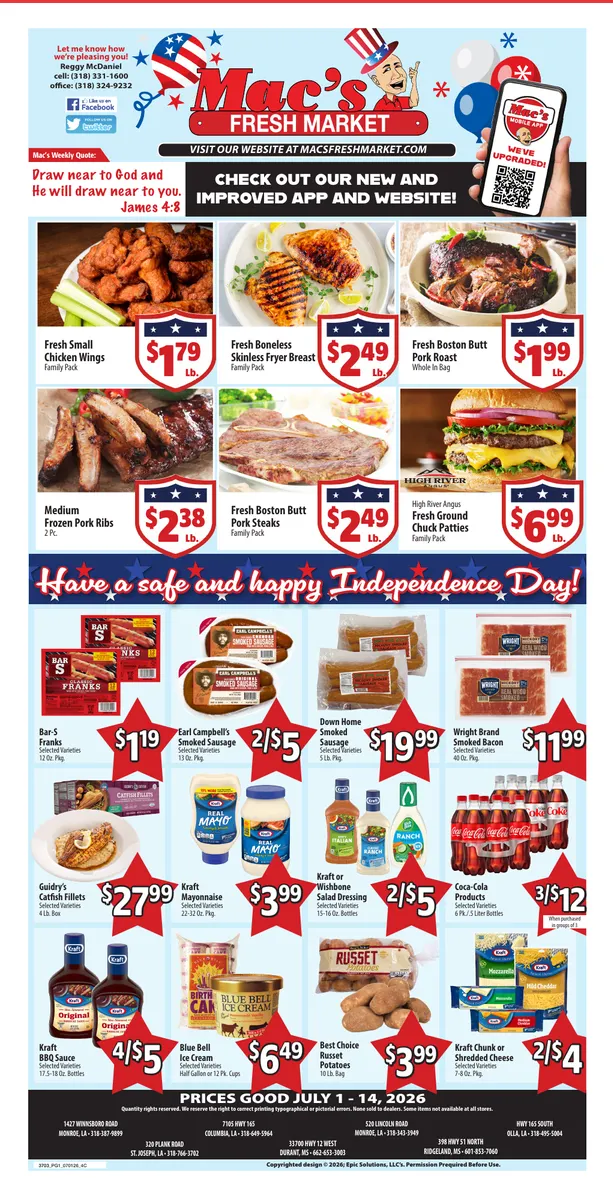 Weekly ad  Mac's Freshmarket  Sales from July 1 to July 14 2026 - Page 
