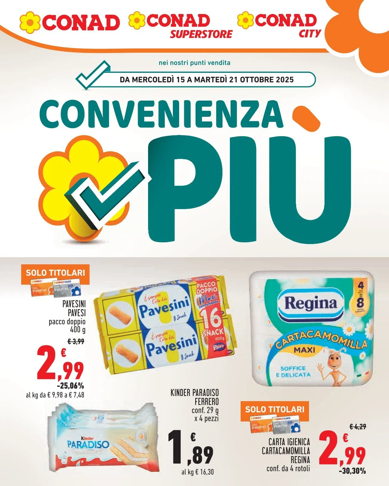Volantini Conad da 15 ottobre a 21 ottobre di 2025 - Pagina del volantino 1
