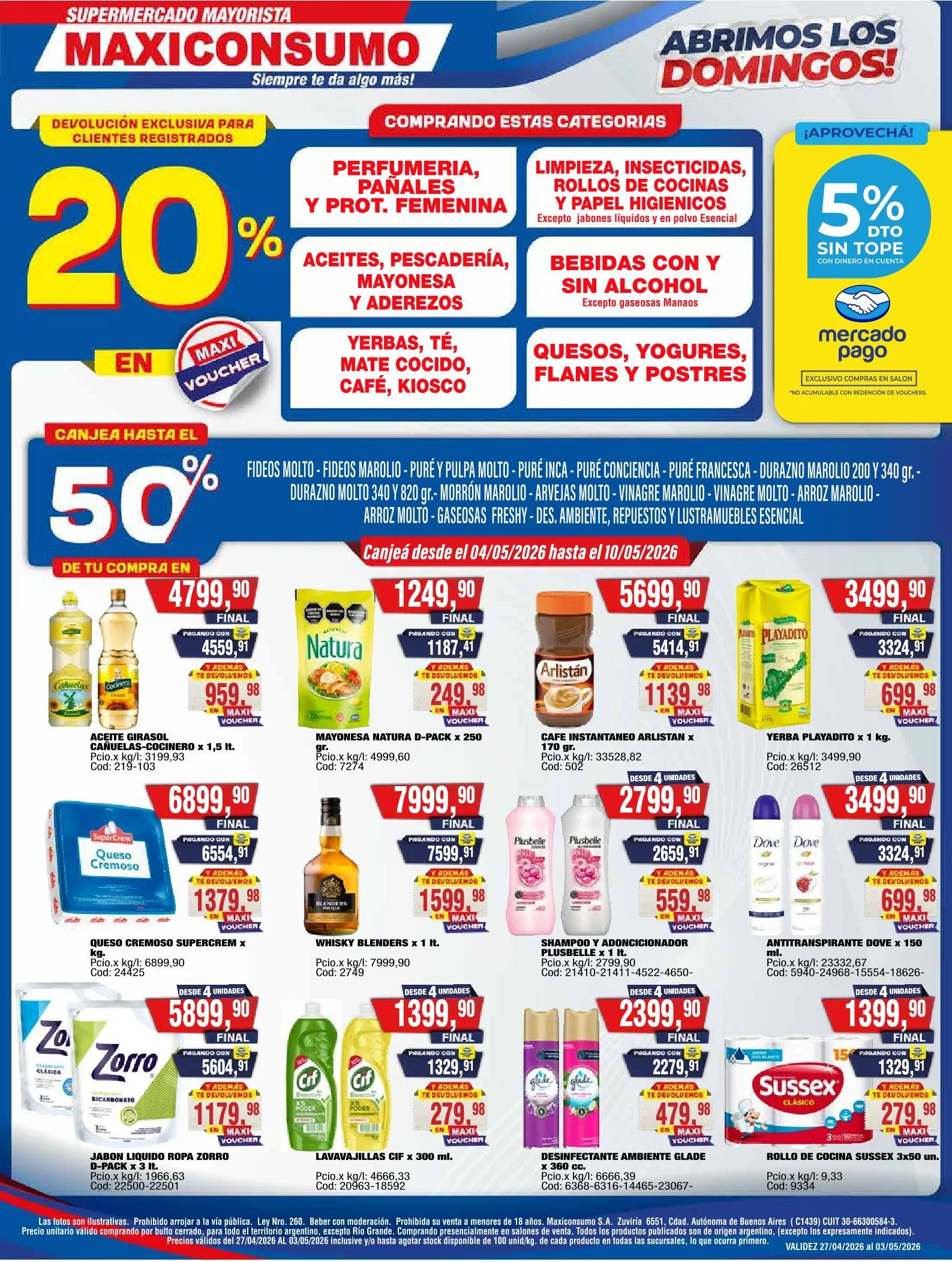 Ofertas de Ofertas Maxiconsumo 27 de abril al 3 de mayo 2026 - Página 1 del catálogo