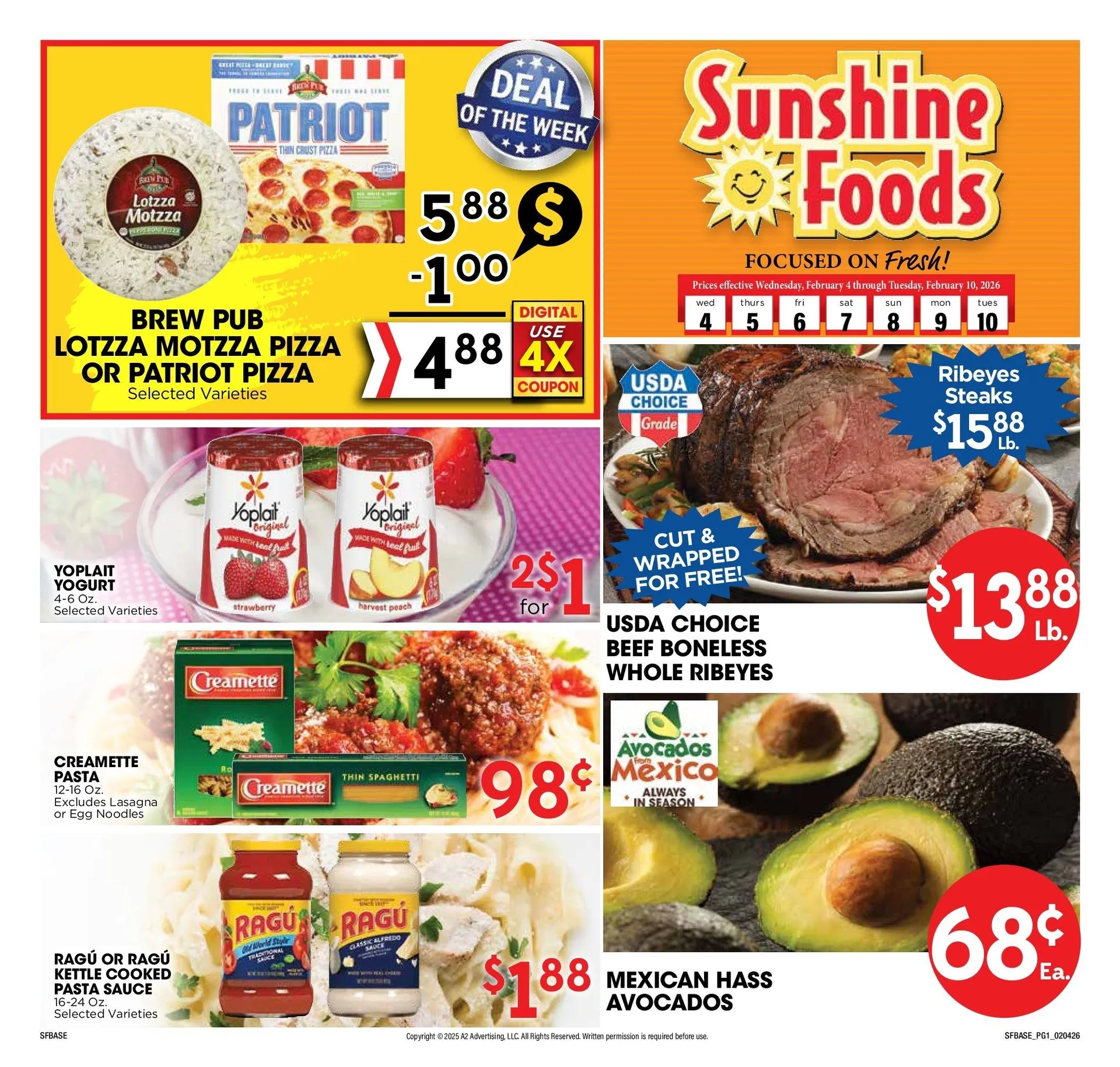Weekly ad Sunshine Foods Sales from February 4 to February 10 2026 - Page 1