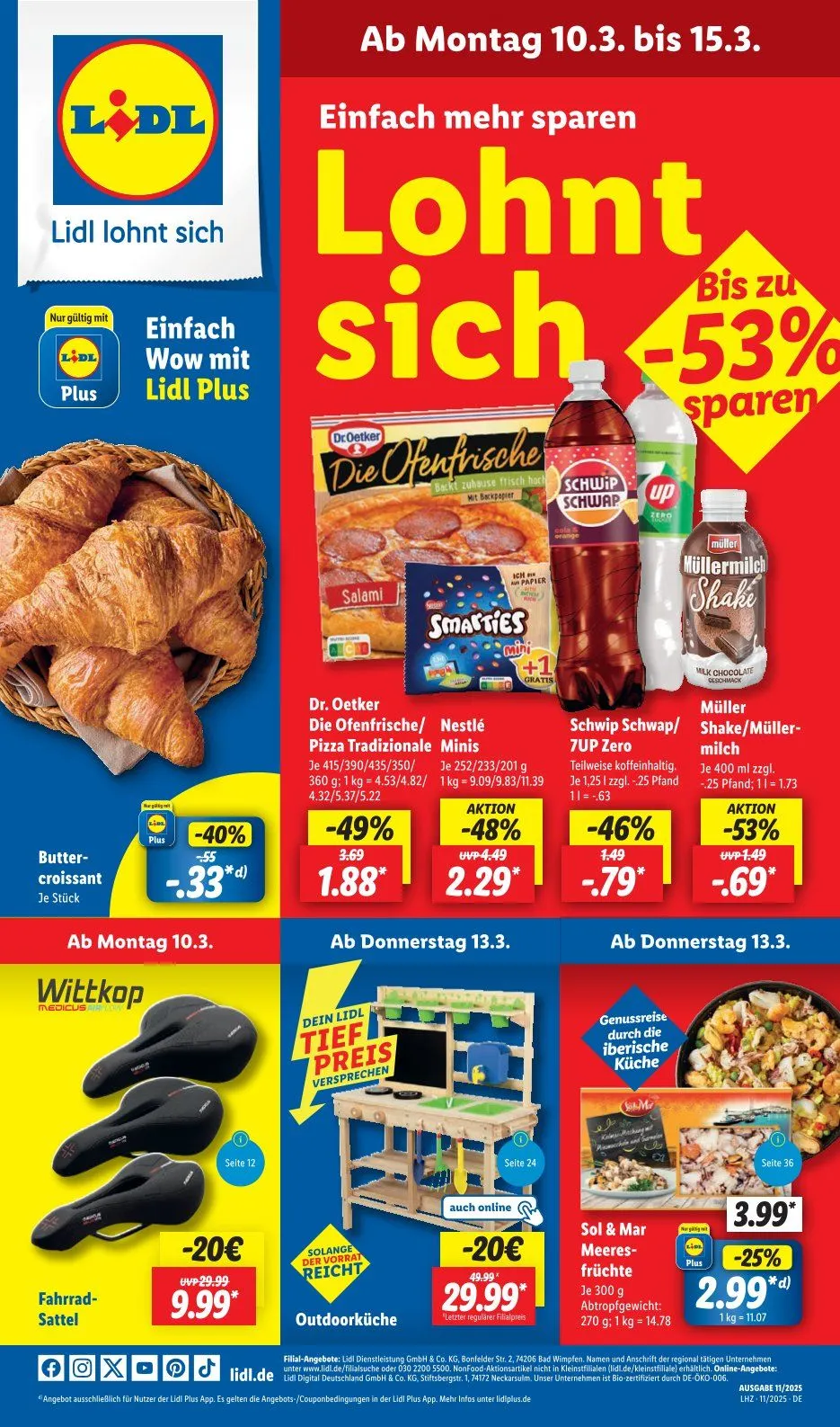 Lidl Prospekt von 10. März bis 15. März 2025 - Prospekt seite 1