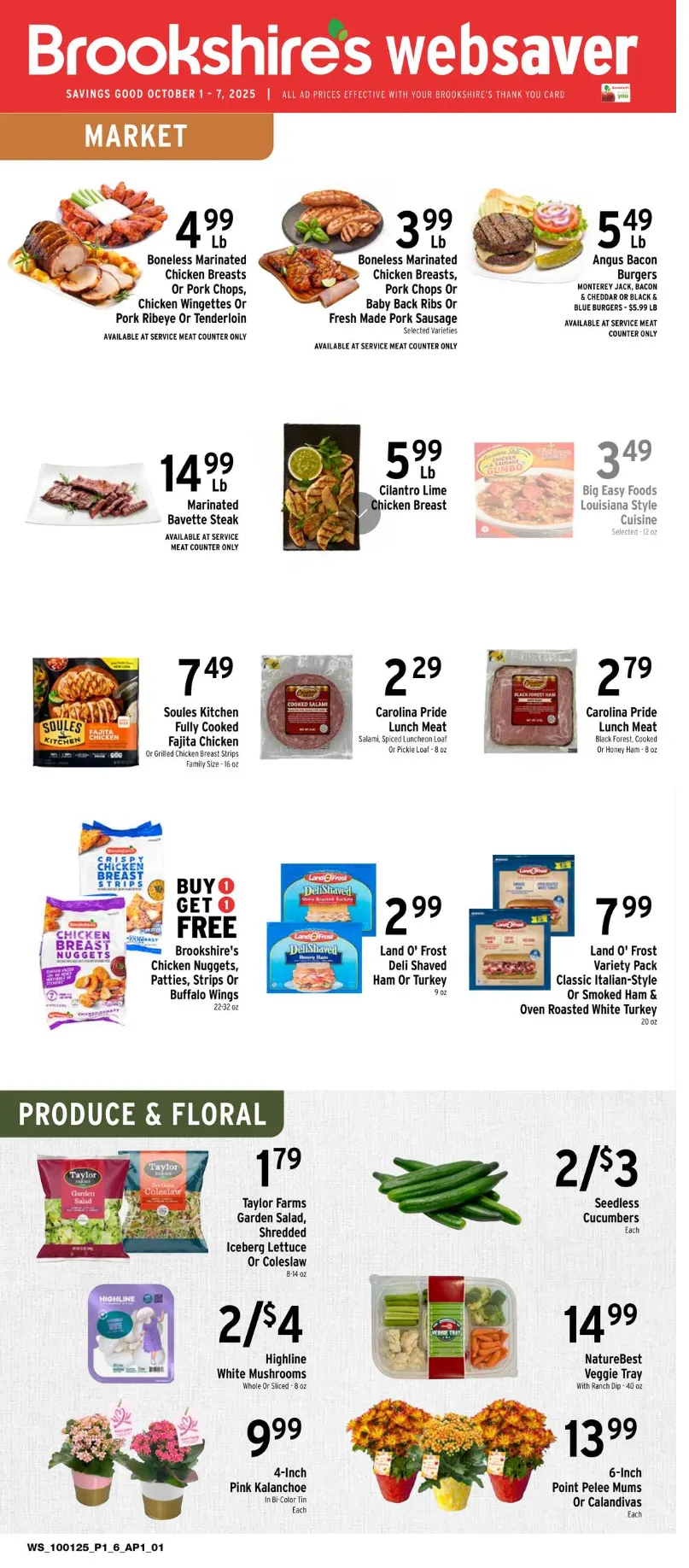 Weekly ad Brookshires Sales from October 1 to October 7 2025 - Page 1