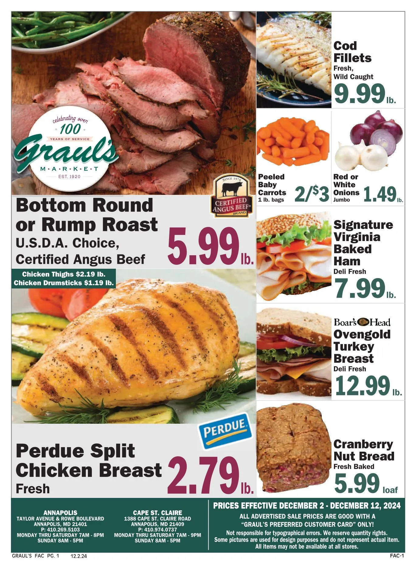 Weekly ad Graul's Market Weekly Ad from December 2 to December 12 2024 - Page