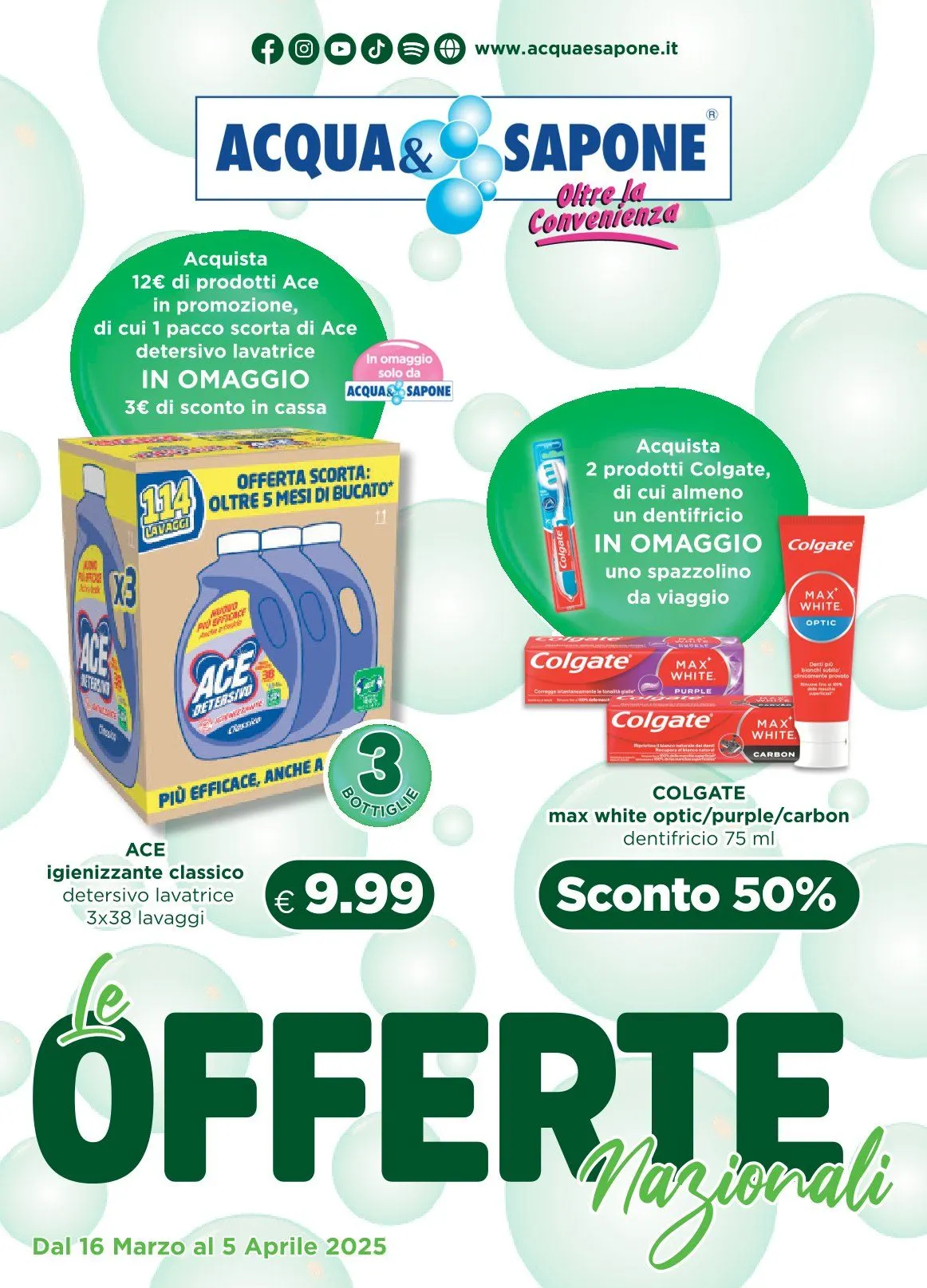 Offerte Acqua & Sapone da 16 marzo a 5 aprile di 2025 - Pagina del volantino 1