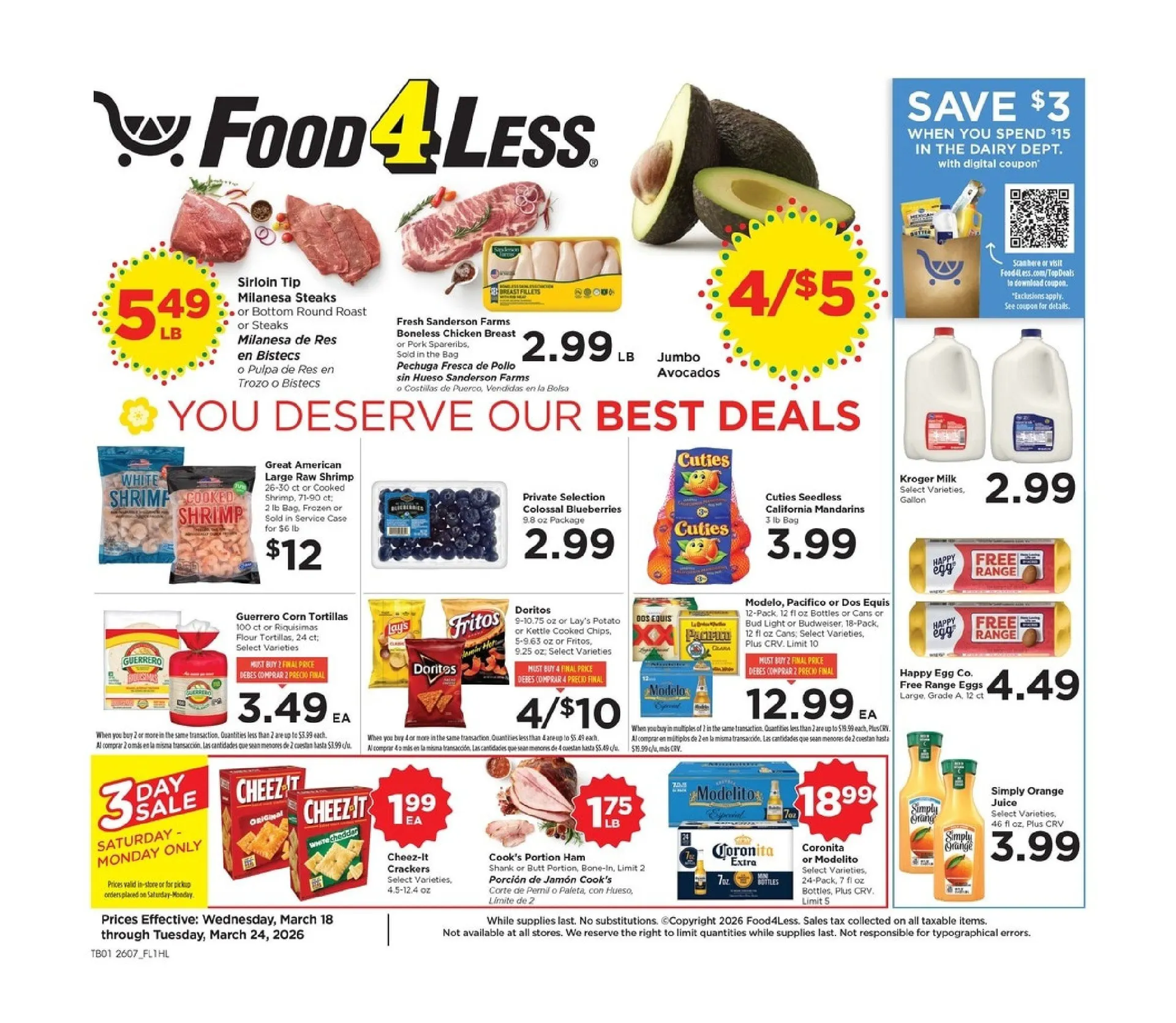 Weekly ad Food 4 Less weekly ads from March 18 to March 24 2026 - Page 