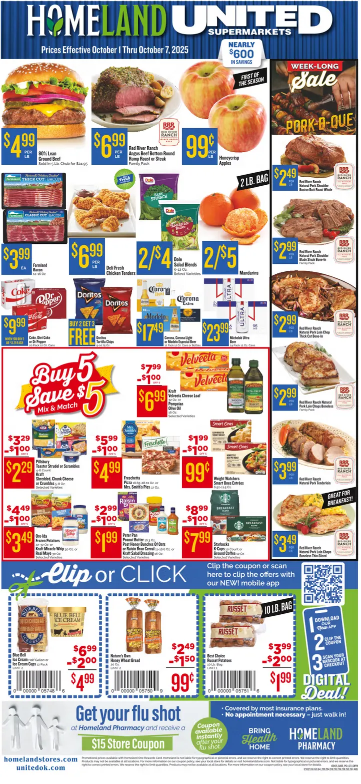 Weekly ad Homeland Sales from October 1 to October 7 2025 - Page 1