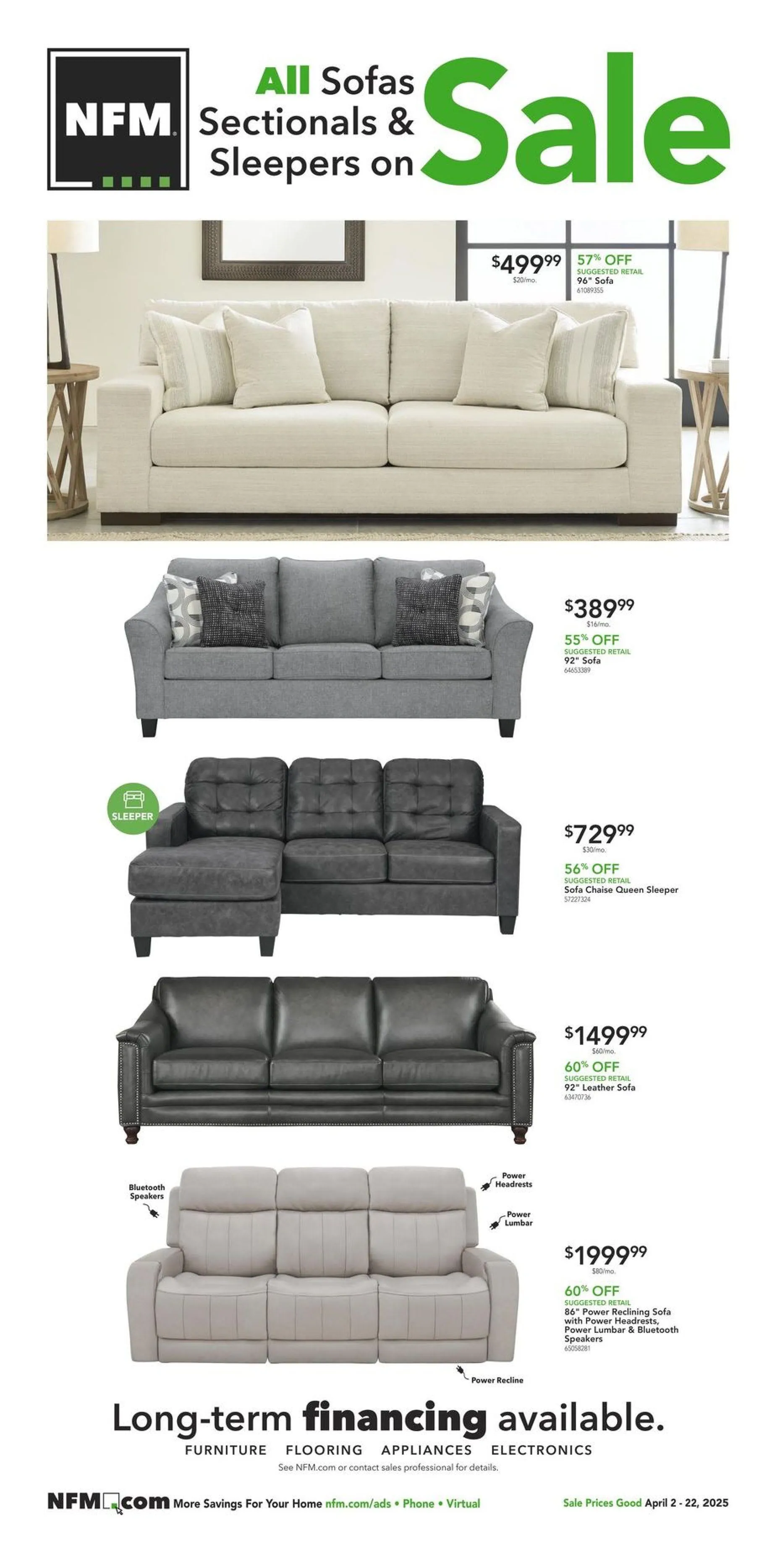 Weekly ad Nebraska Furniture Mart Catalog from April 2 to April 22 2025 - Page 1