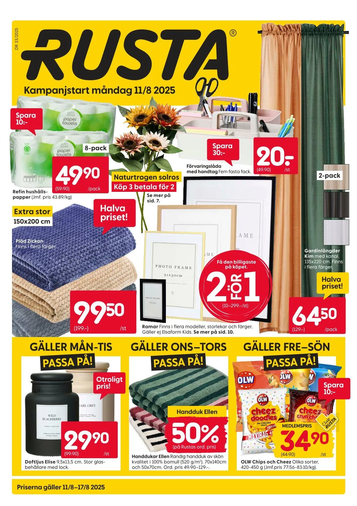 Senaste Rusta erbjudanden från 11 augusti till 18 augusti 2025 - Reklamblad sidor