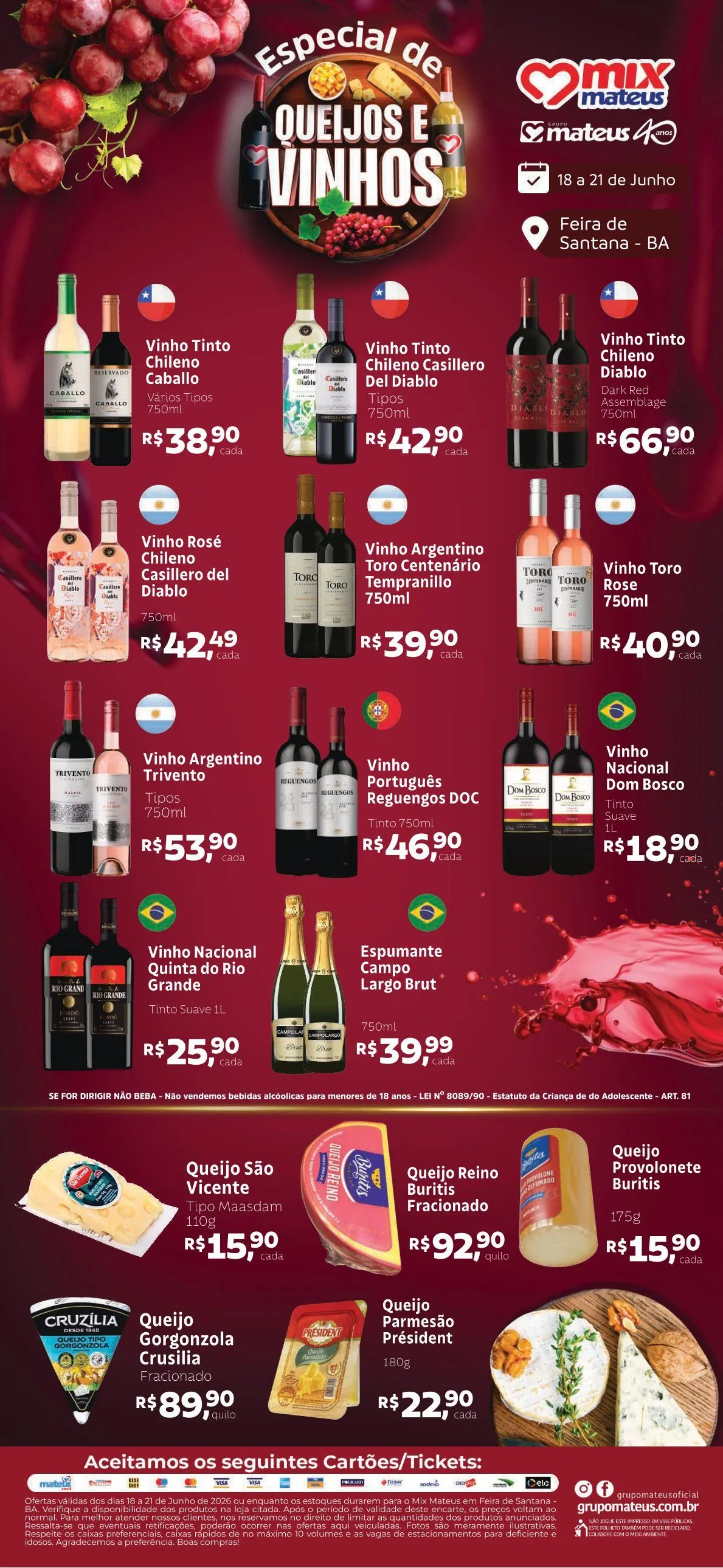 Encarte de Folhetos Mateus  18 de junho até 21 de junho 2026 - Pagina 1