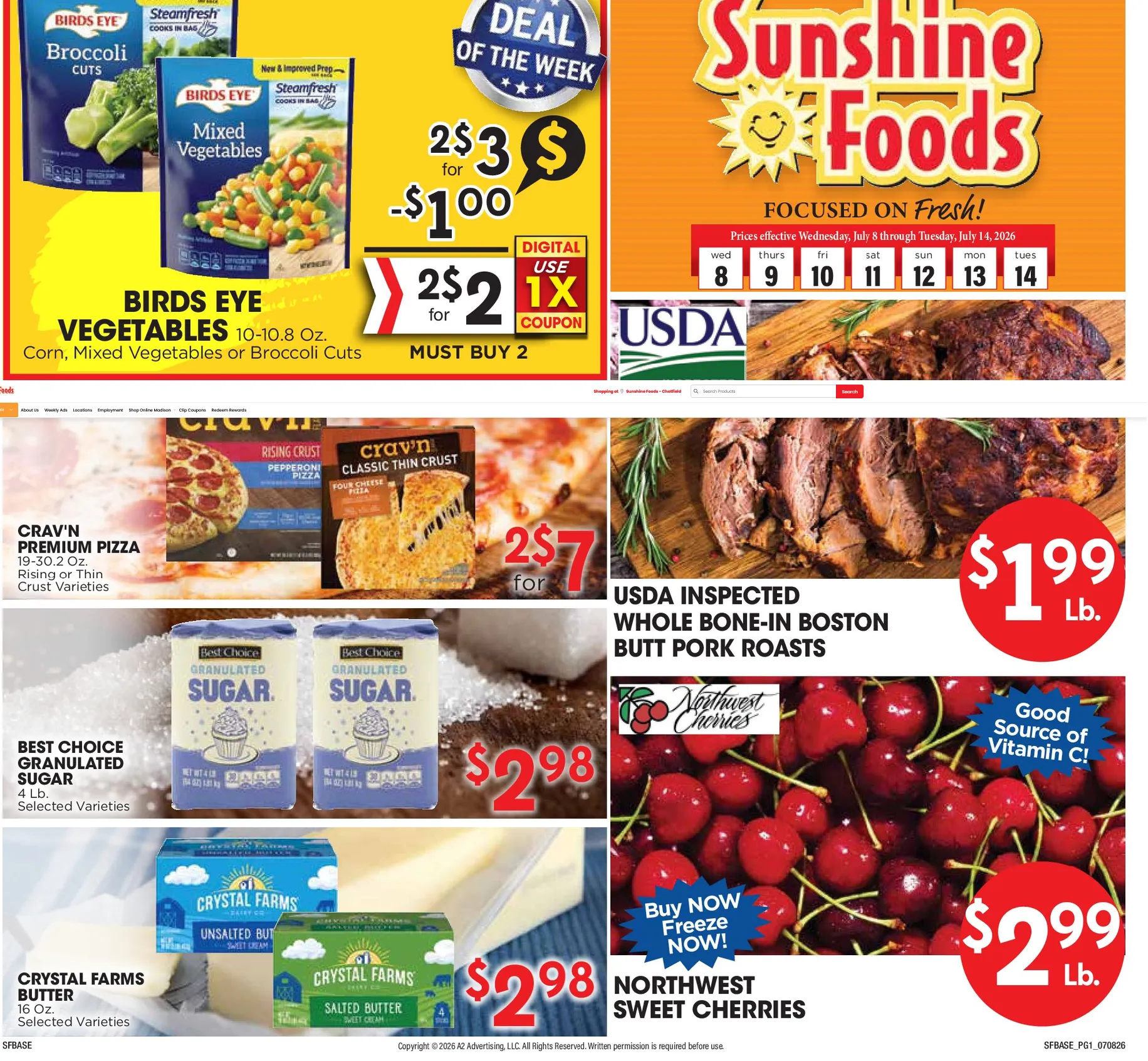Weekly ad Sunshine Foods Sales from July 9 to July 14 2026 - Page 