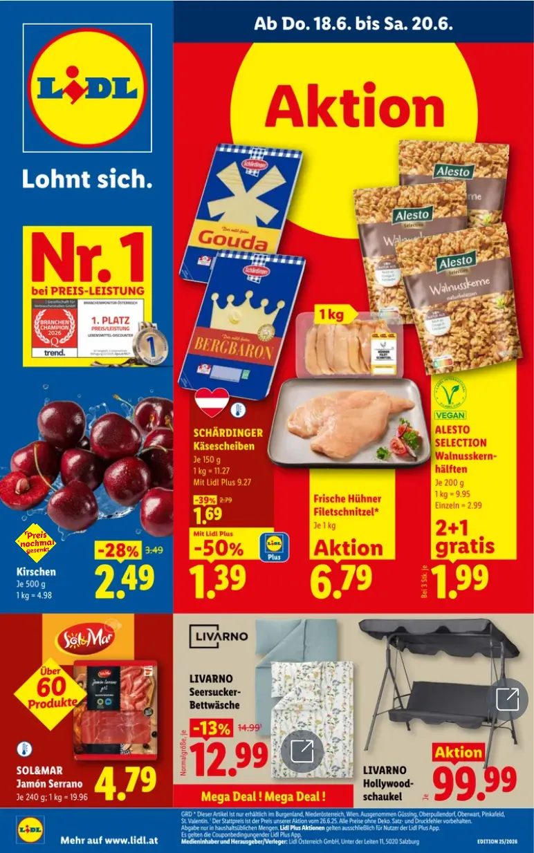  Lidl Prospekte von 18. Juni bis 20. Juni 2026 - Flugblätt seite  1