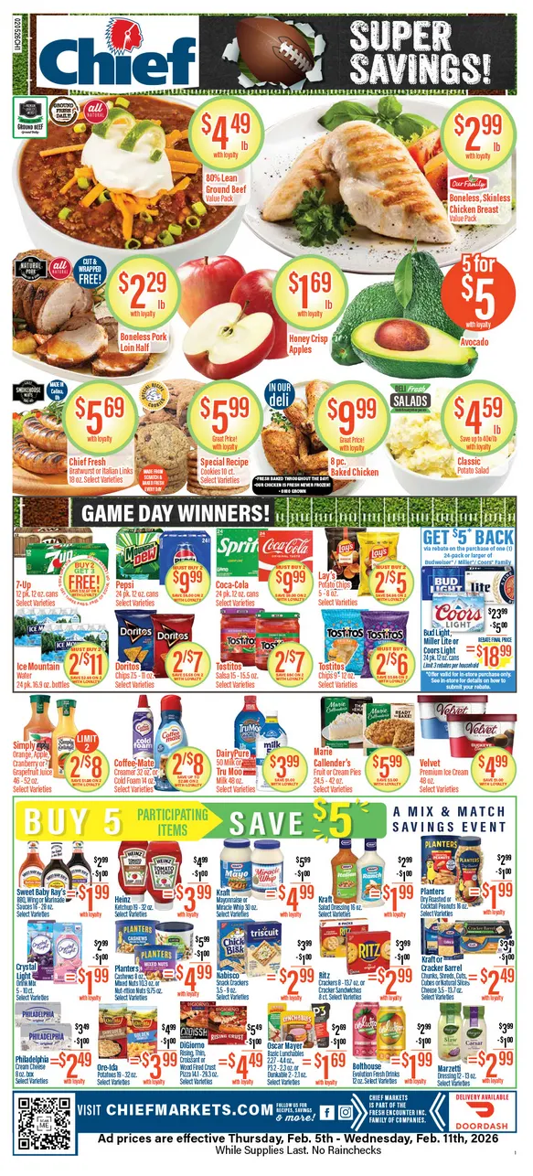 Weekly ad Chief Supermarket Sales from February 5 to February 11 2026 - Page 