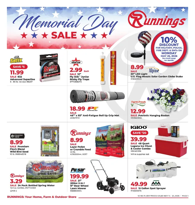 Weekly ad Runnings Sales from May 14 to May 25 2026 - Page 1