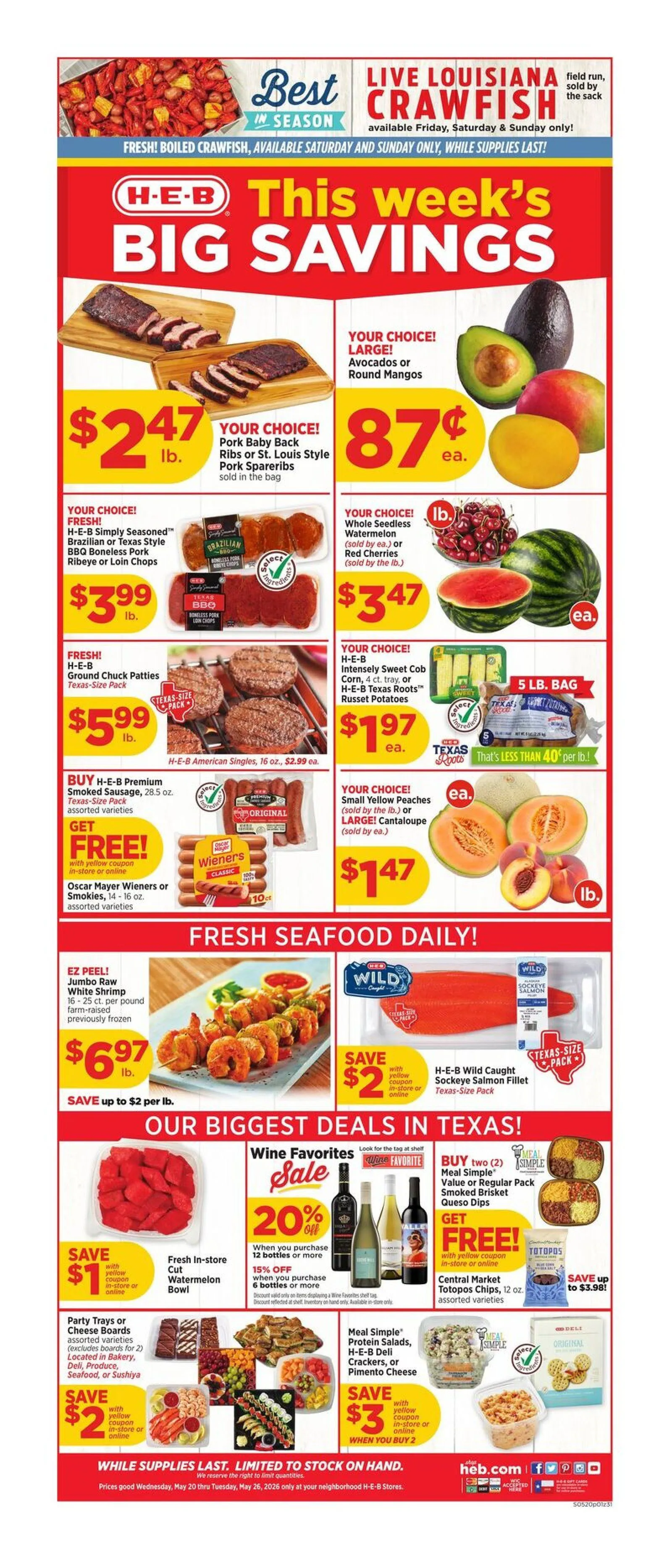 Weekly ad H-E-B Sales from May 20 to May 26 2026 - Page 1