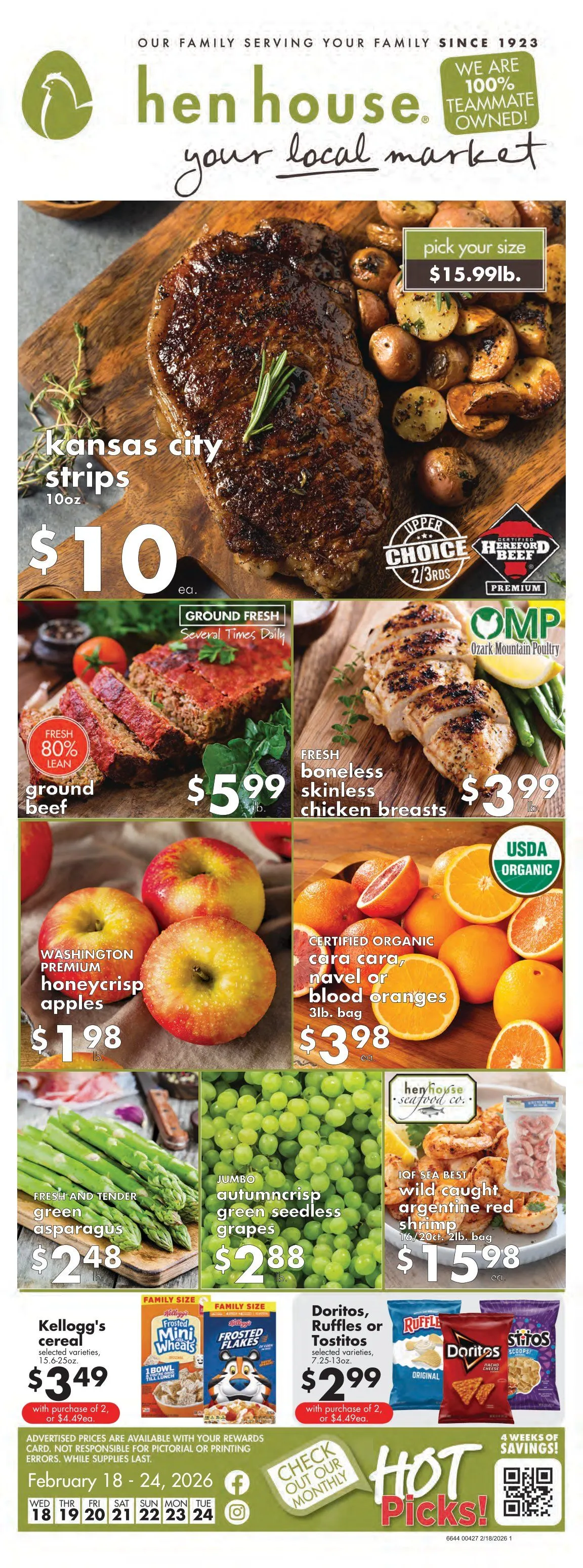 Weekly ad Hen House Sales from February 18 to February 24 2026 - Page
