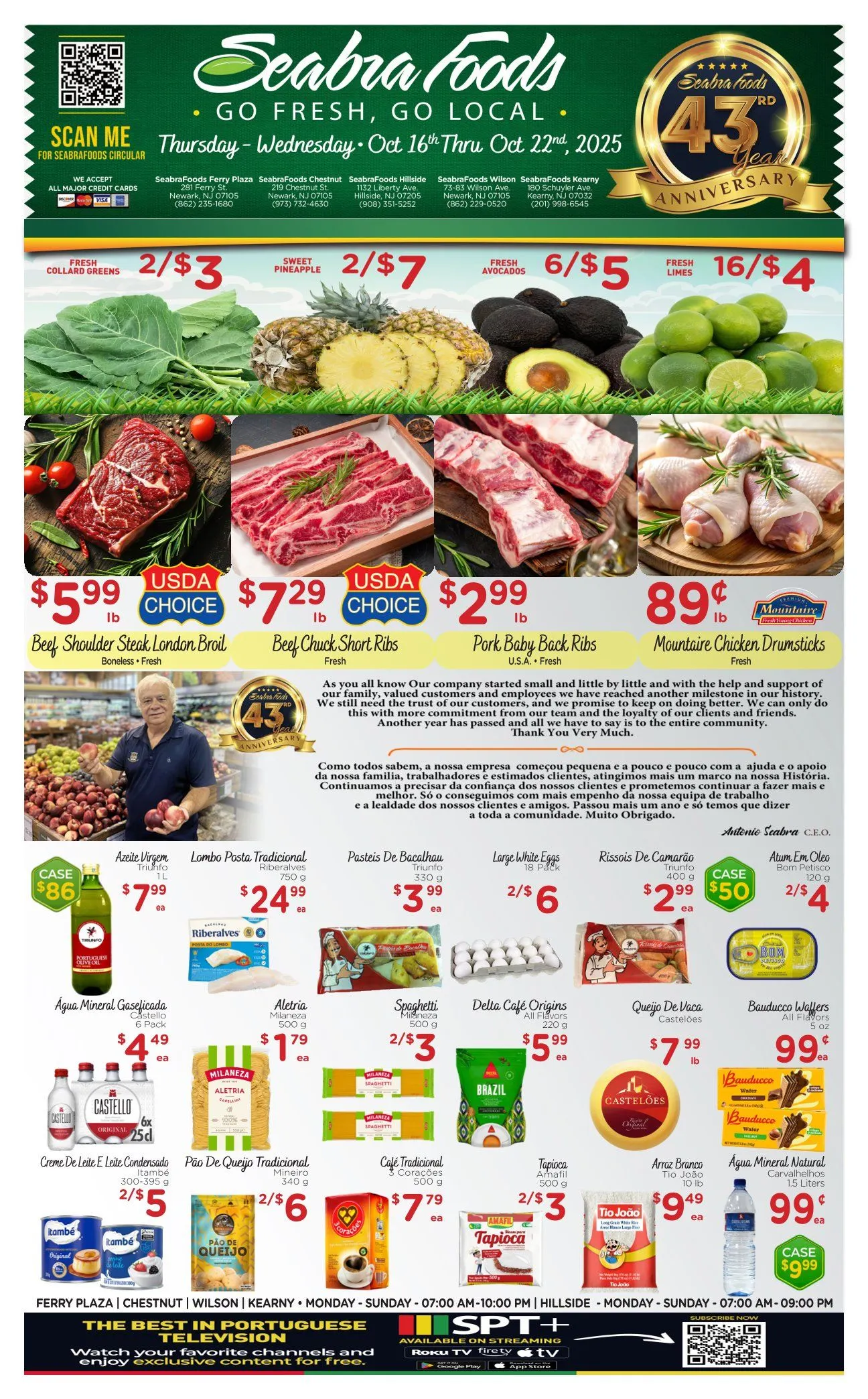 Weekly ad Seabra Foods Sales from October 16 to October 22 2025 - Page 