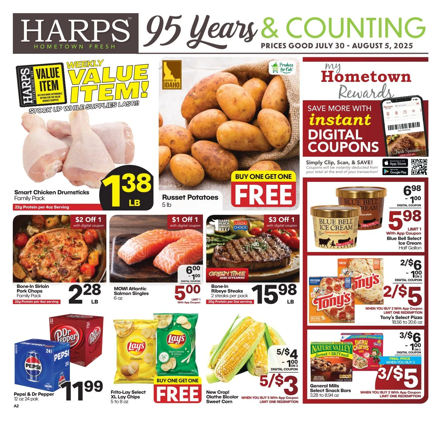 Weekly ad Harps Foods Sales from July 30 to August 5 2025 - Page 