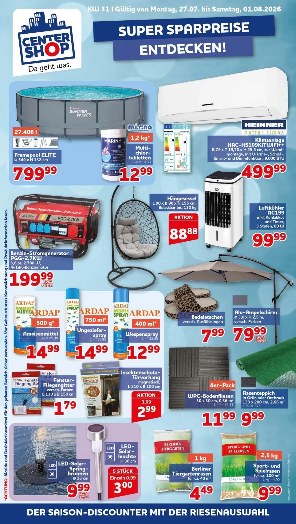 CENTERSHOP Angebote von 27. Juli bis 2. August 2026 - Prospekt seite 