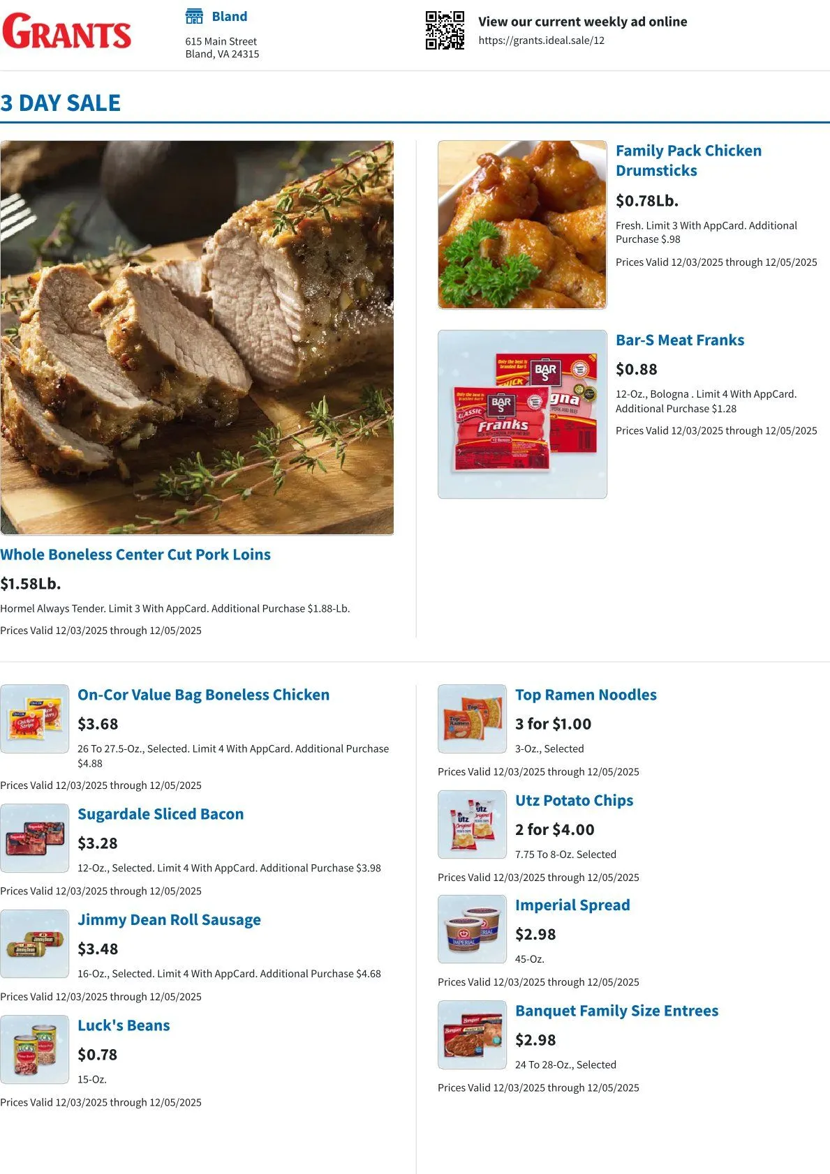 Weekly ad Grant's Supermarket Sales from December 3 to December 5 2025 - Page 