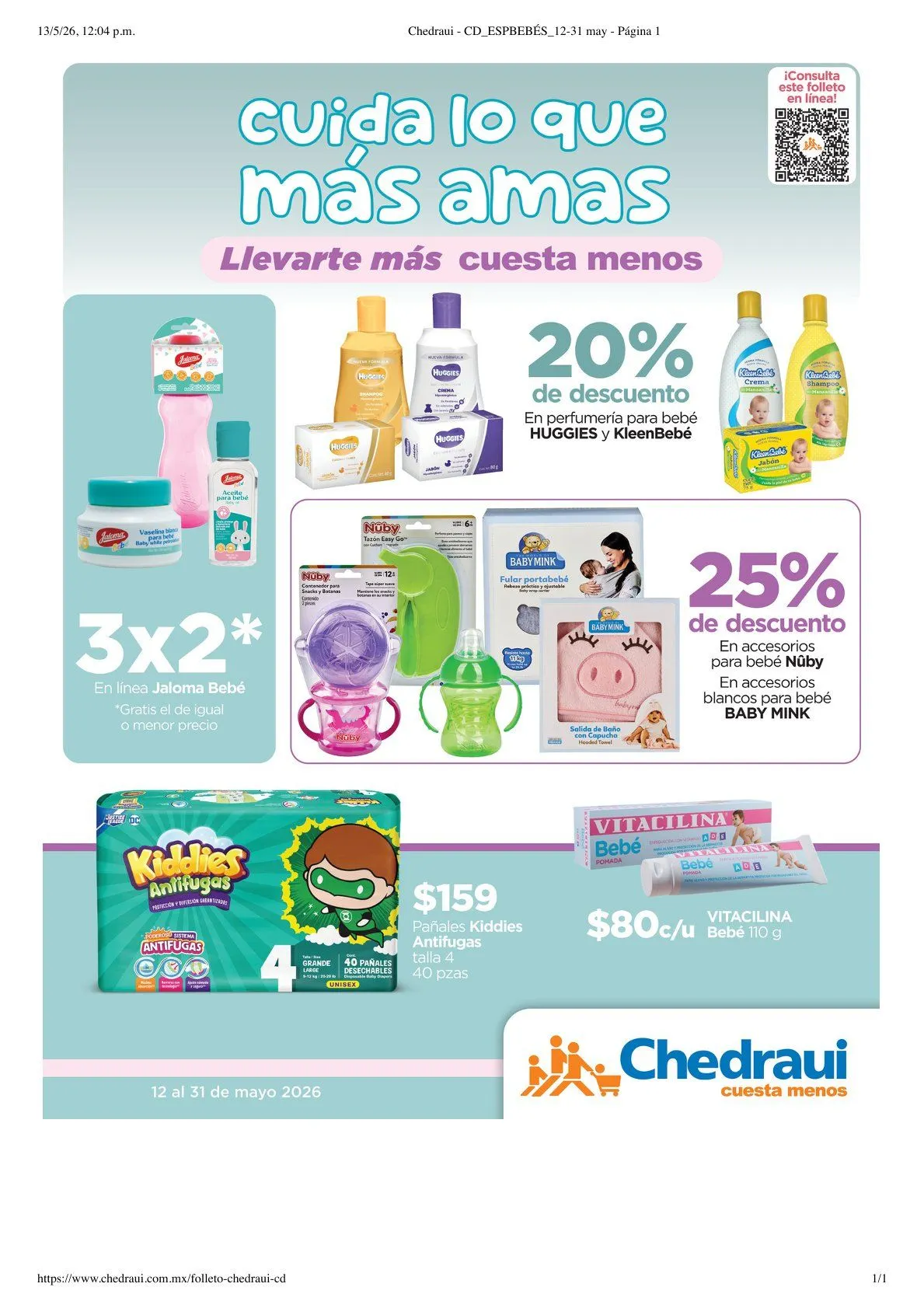 Catálogo de Chedraui Ofertas 12 de mayo al 31 de mayo 2026 - Pagina 1