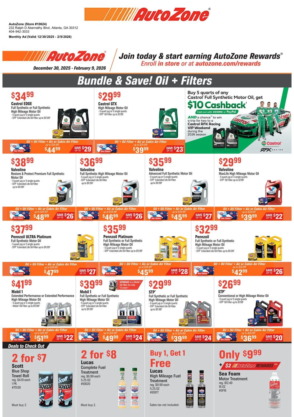 Weekly ad Autozone Sales from December 30 to February 9 2026 - Page 1