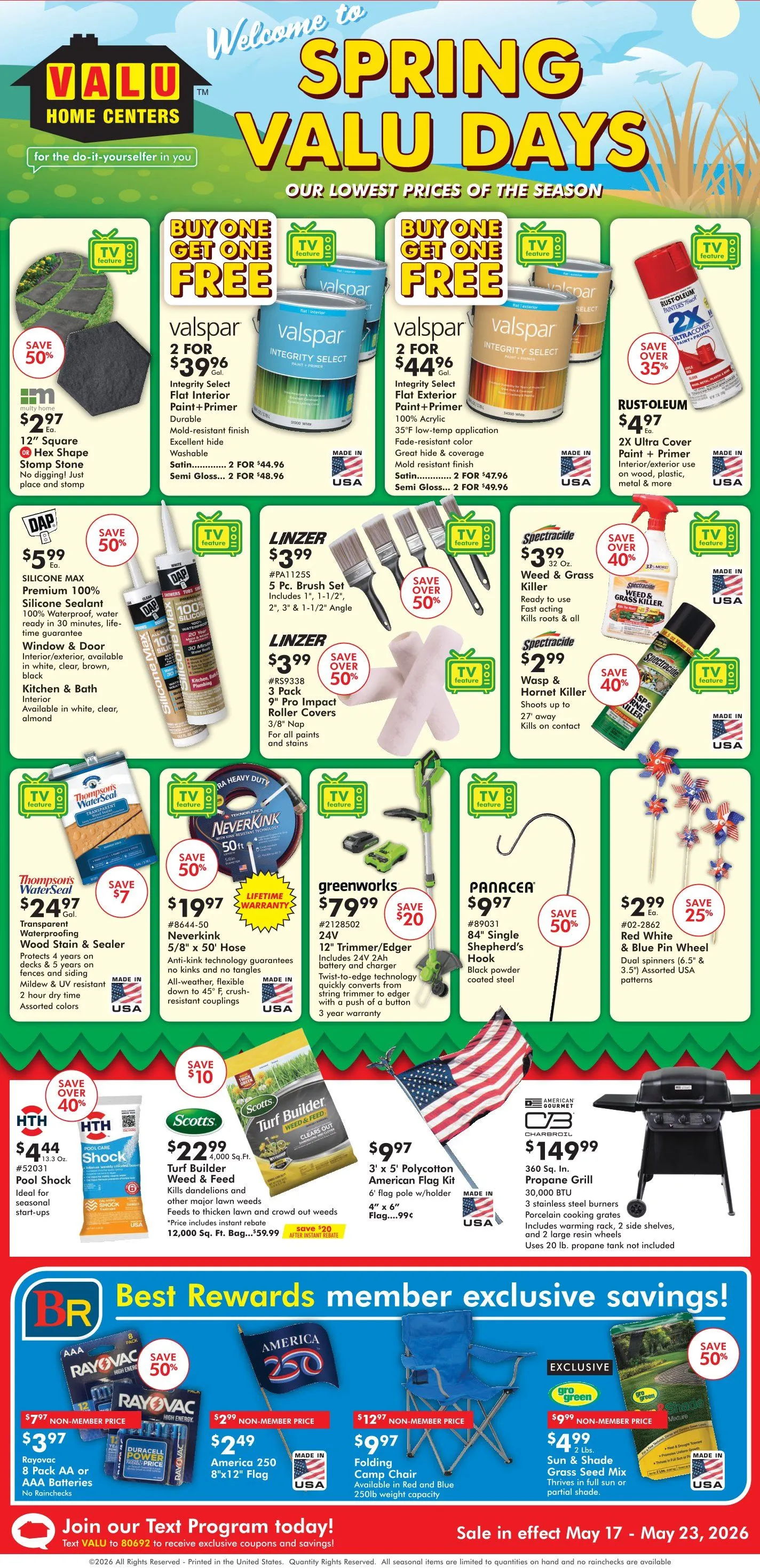 Weekly ad Valu Home Centers Sales from May 17 to May 23 2026 - Page 1