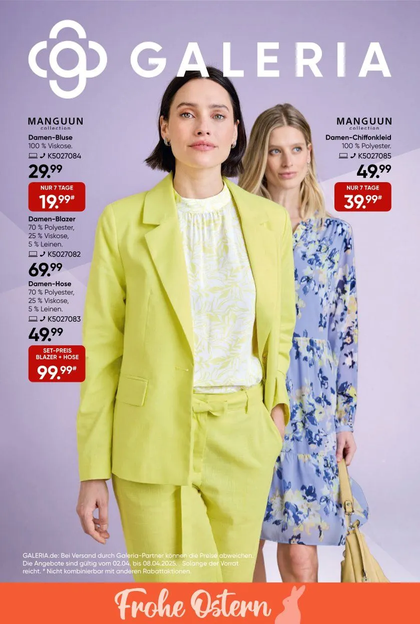 GALERIA Karstadt Kaufhof Prospekt von 3. April bis 8. April 2025 - Prospekt seite 