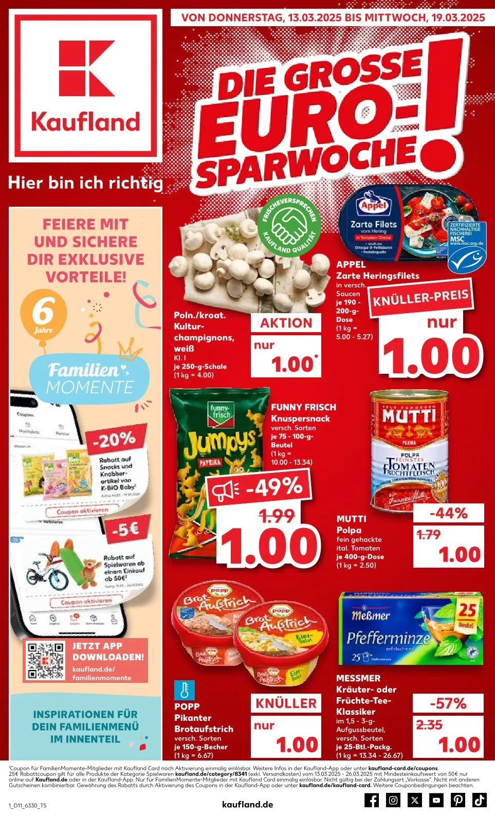 Kaufland Prospekt von 13. März bis 19. März 2025 - Prospekt seite 1
