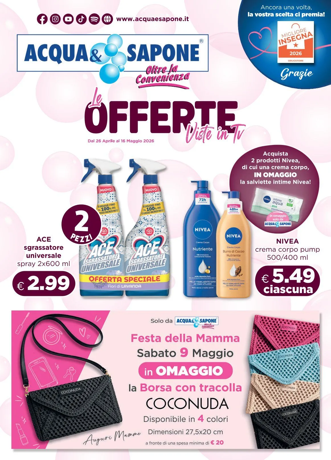 Volantini Acqua & Sapone da 26 aprile a 16 maggio di 2026 - Pagina del volantino 1