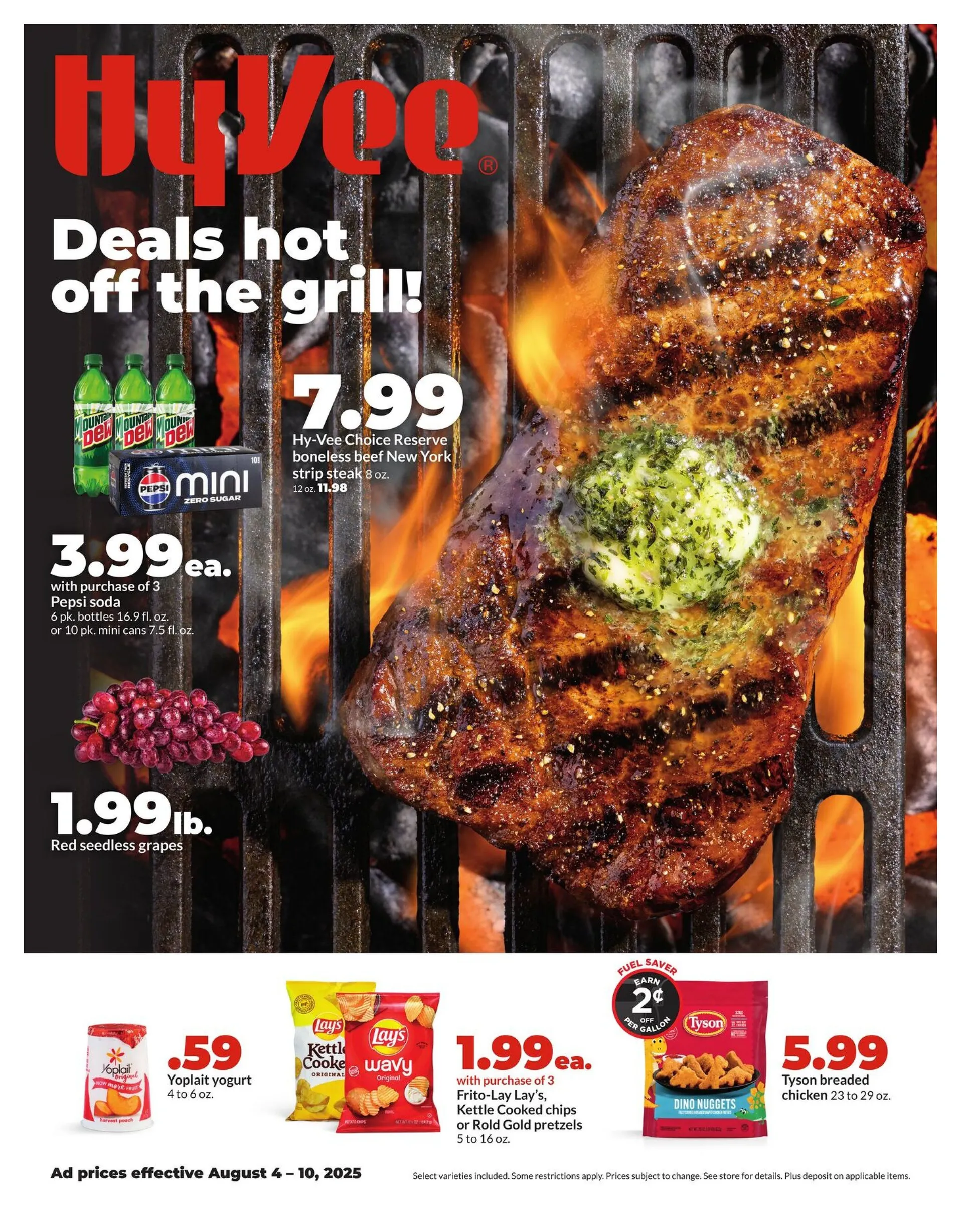 Weekly ad HyVee Sales from August 4 to August 11 2025 - Page 1